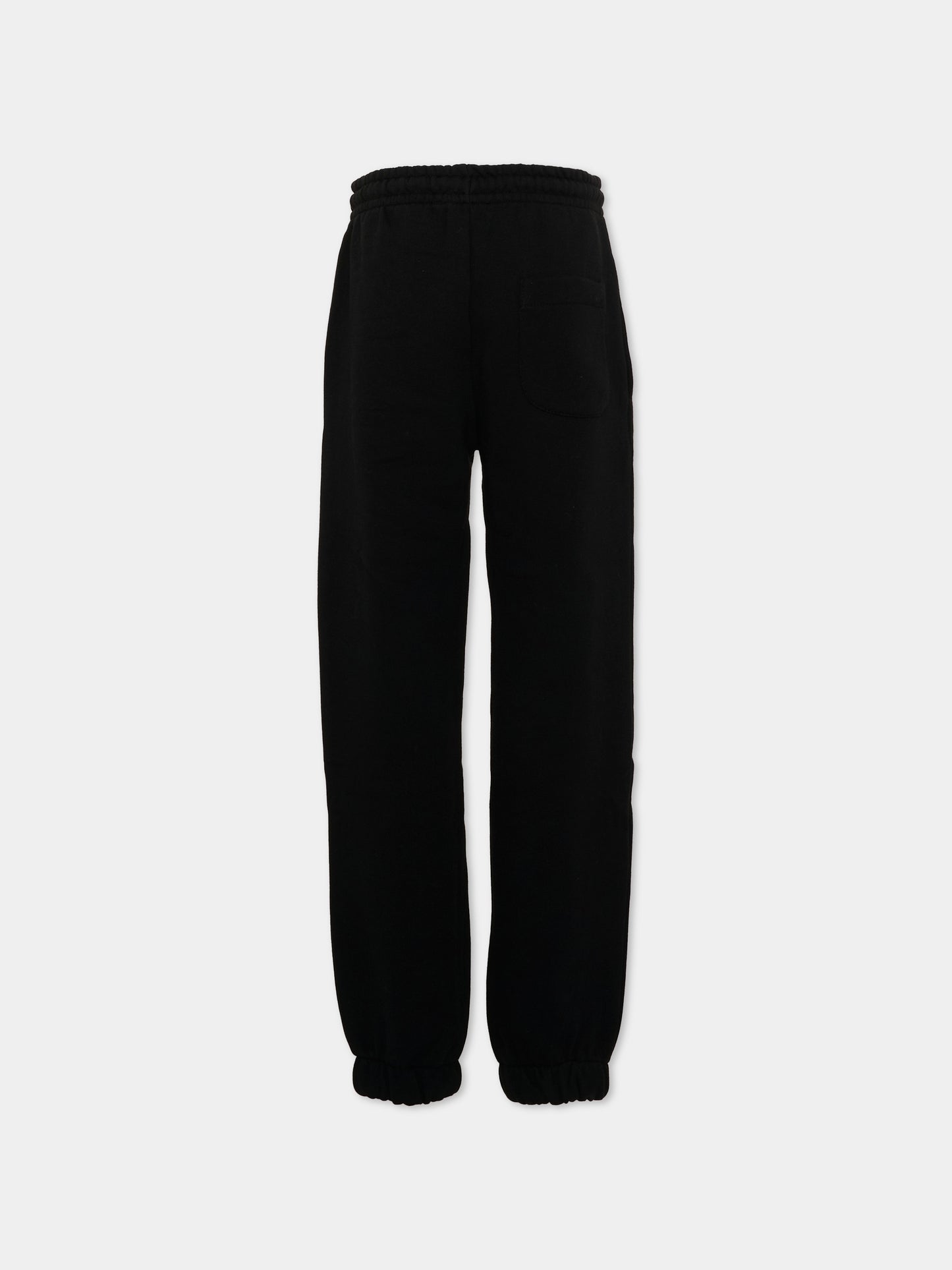 Pantalone nero per bambina con logo,Msgm Kids,F6MSJUFP013 MS092