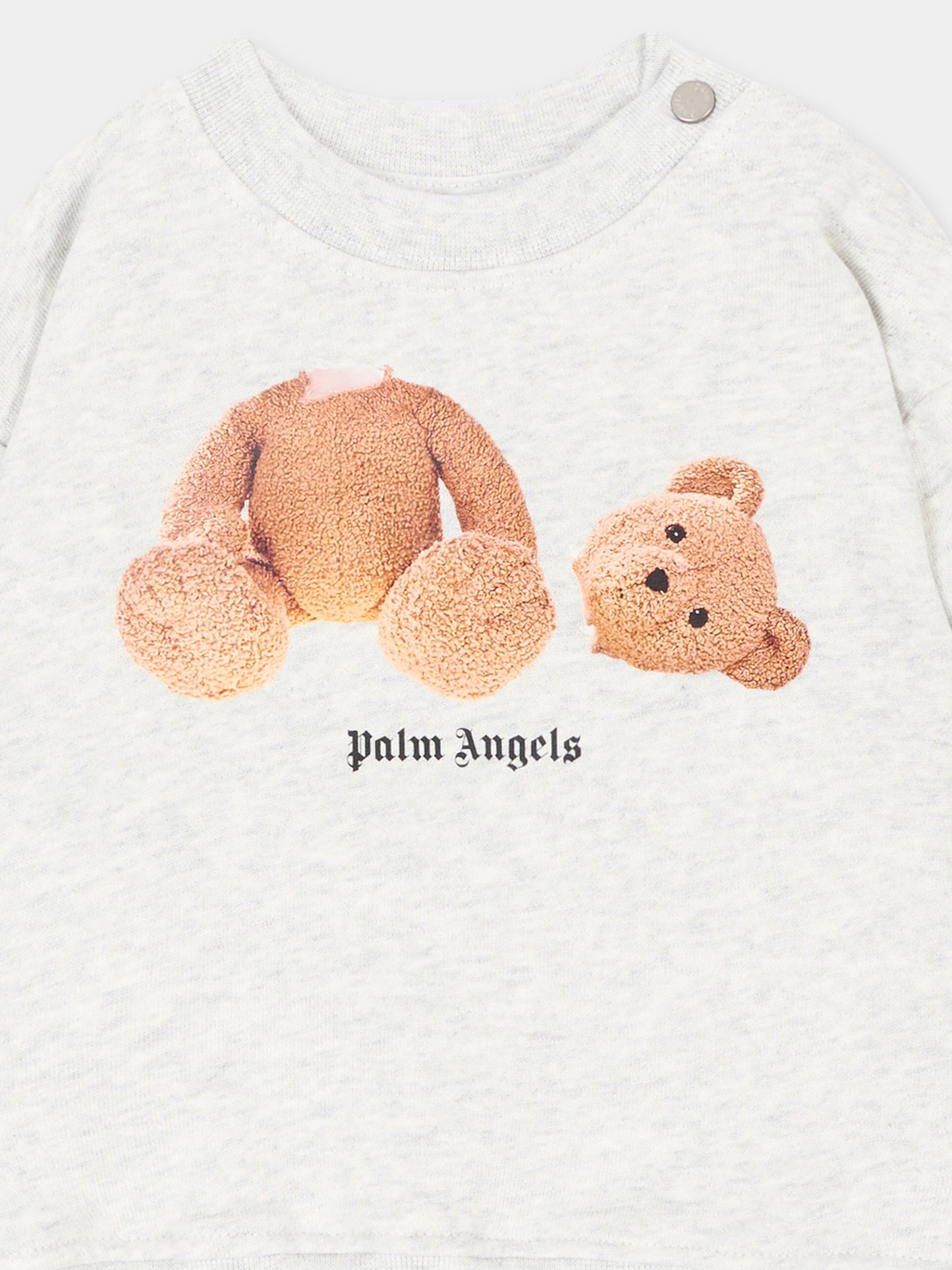 Felpa grigia per neonato con Teddy Bear,Palm Angels,F6PANBSW192 101