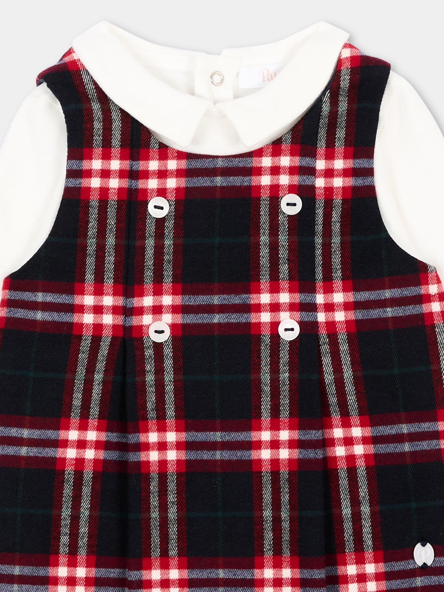 Tutina multicolor tartan per neonato,Patachou,PAP 47 MC4333135 Z0162