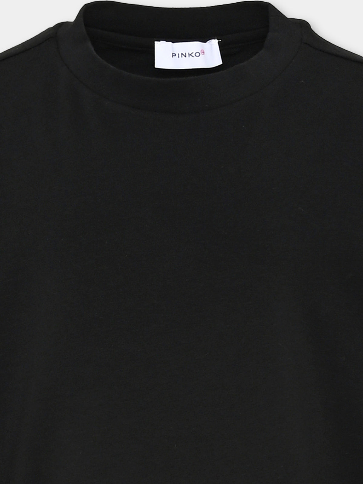 T-shirt nera per bambina,Pinko,KFTS069 C JE018 0915