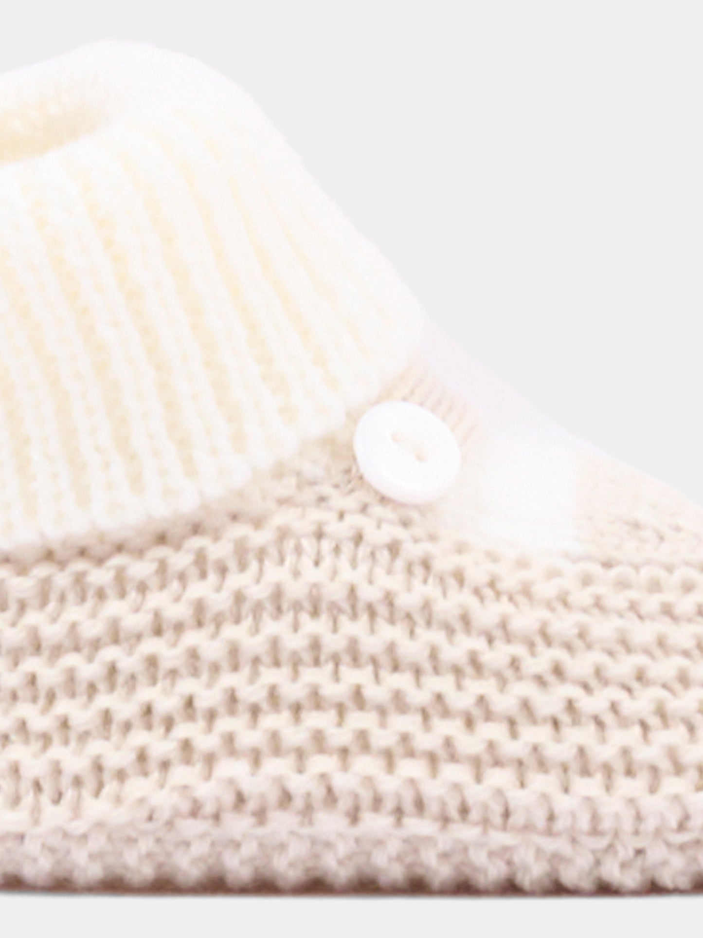 Babbucce bìbeige per neonati in tricot,Little Bear,4129 LATTE/BURRO