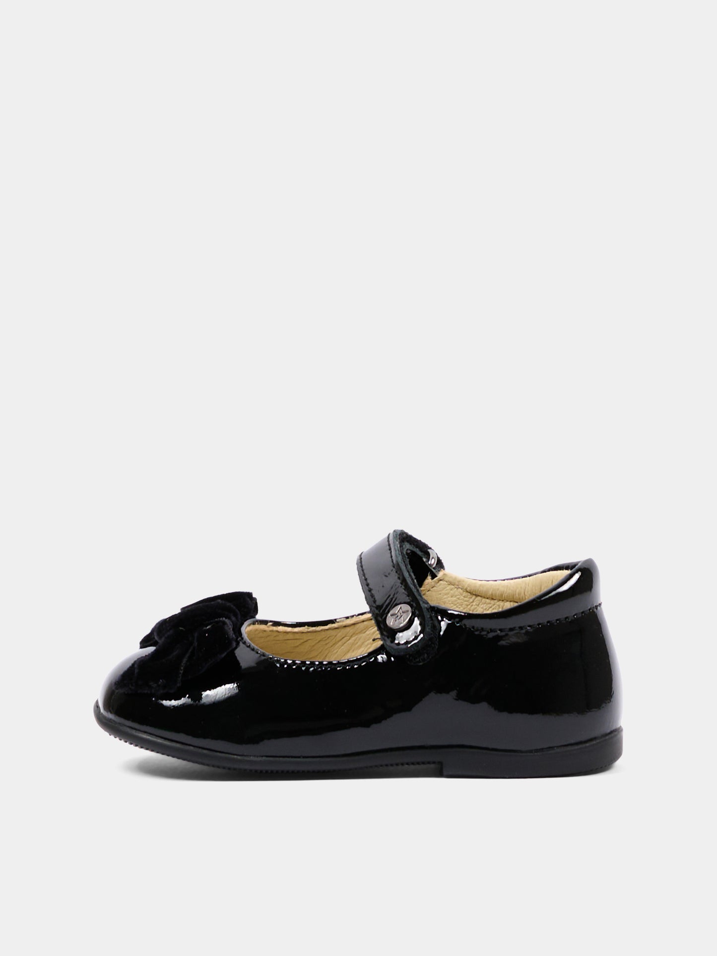 Ballerine nere per neonata con fiocco,Naturino,001 2015452 01 0A02