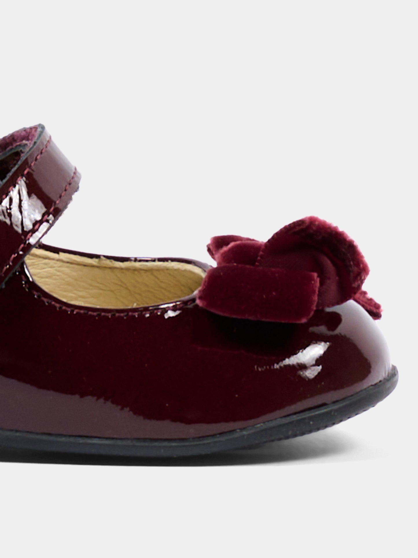 Ballerine bordeaux per neonata con fiocco,Naturino,001 2015452 01 0H08