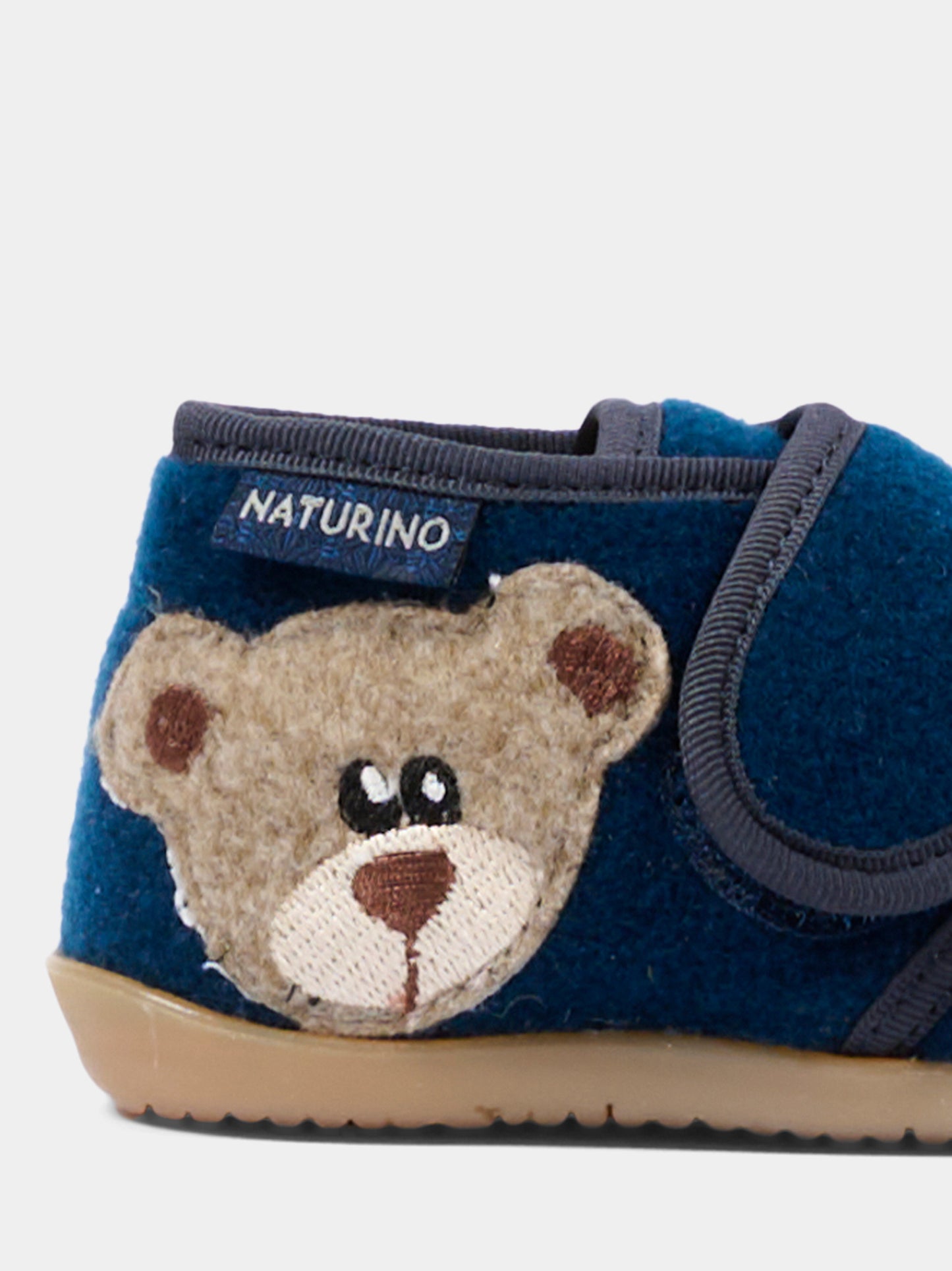 Pantofole blu per neonato con orsetto,Naturino,001 4000627 01 0C01