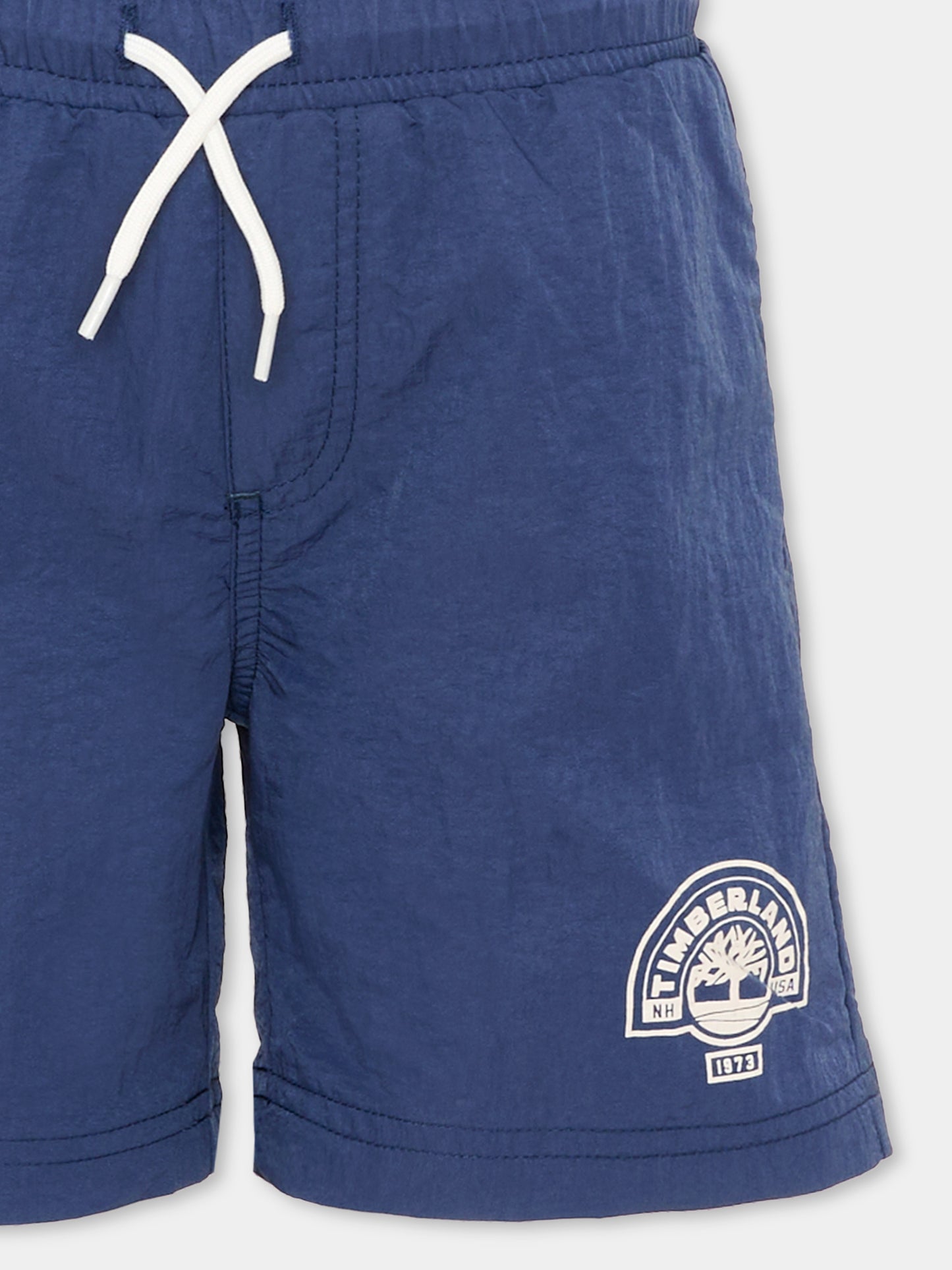 Boxer mare blu per bambino con logo,Timberland,T60830 805