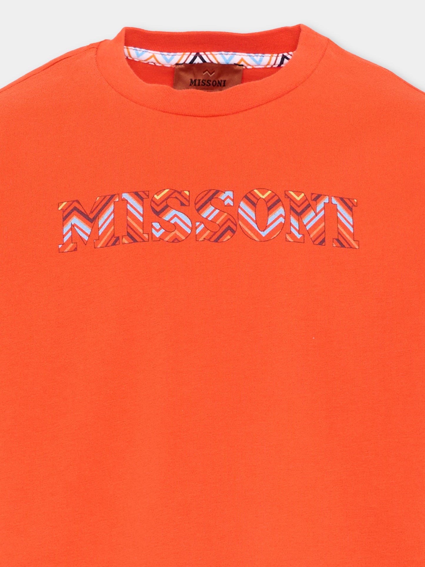 T-shirt rossa per bambino con logo,Missoni,MY8P11 Z3672 426