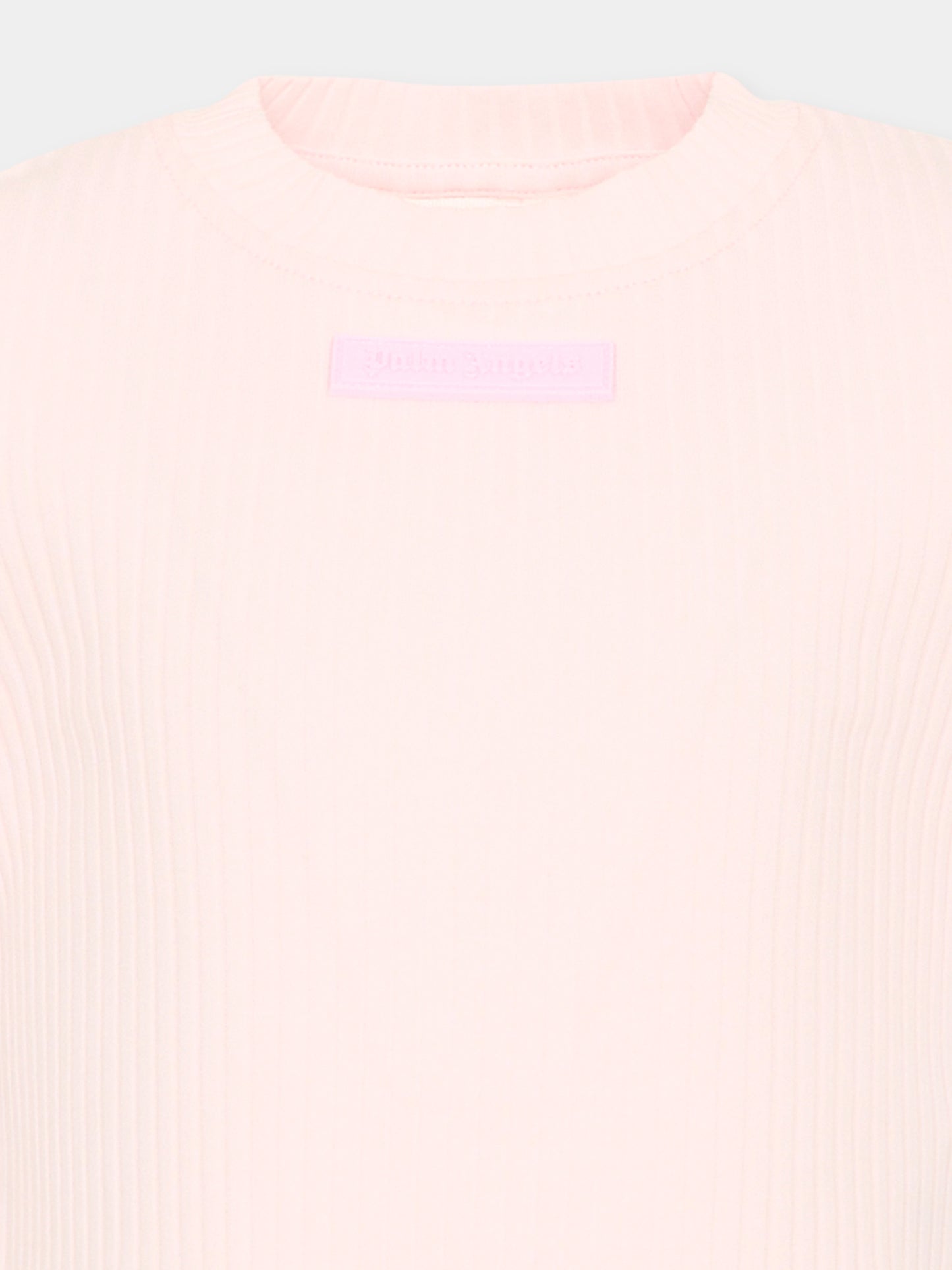 T-Shirt rosa per bambina con logo,Palm Angels,PGAA017S26JER001 042
