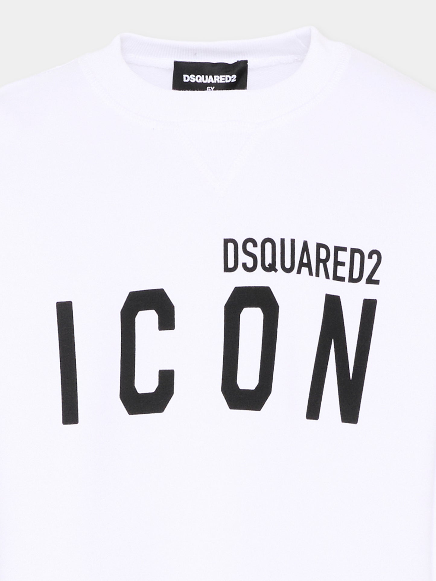 Felpa bianca per bambini con logo,Dsquared2,DQ2667 D0094 DQ100