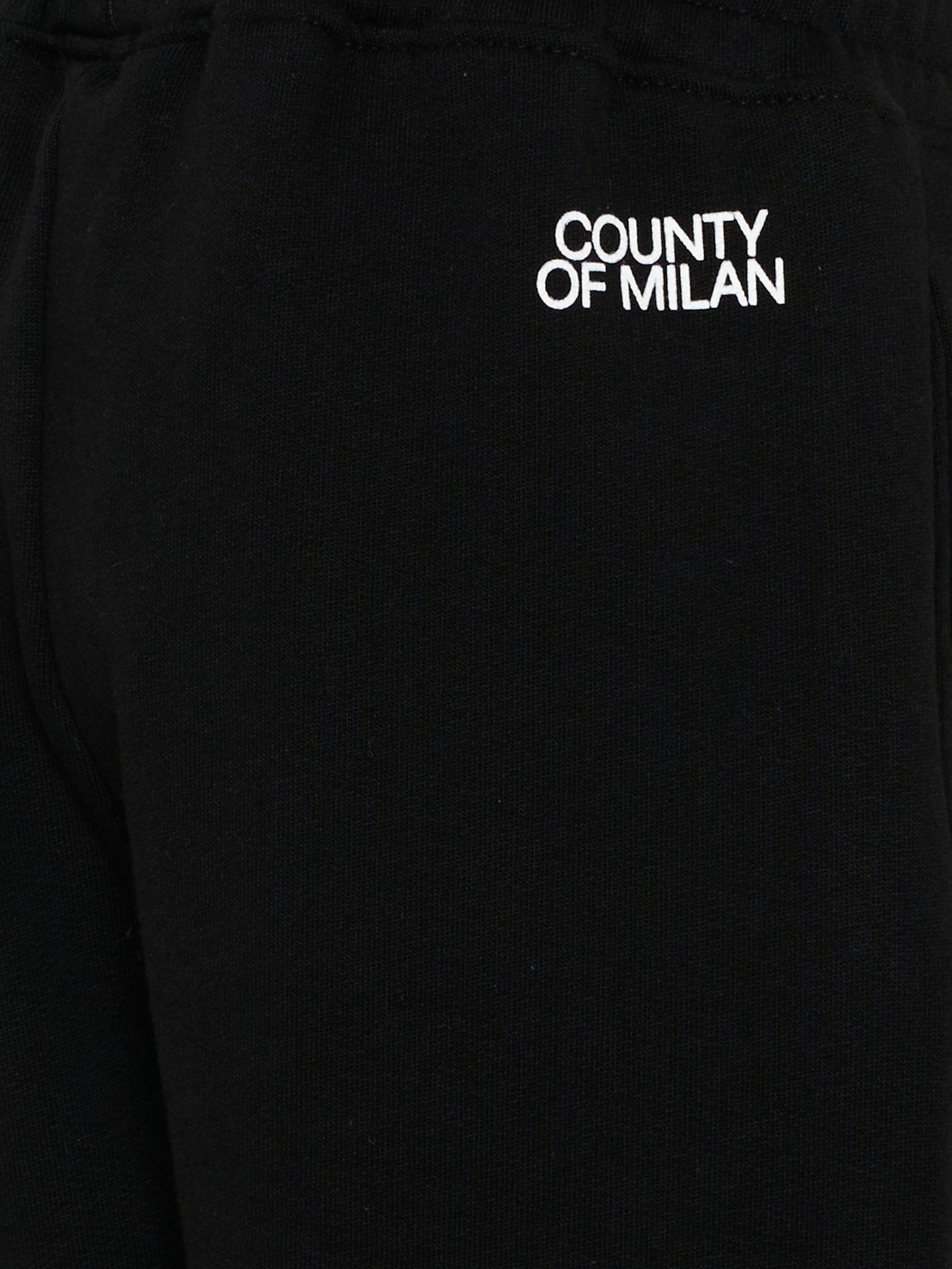 Pantalone sportivo nero per bambino con logo,County Of Milan Kids,F5CMJBFP005 110