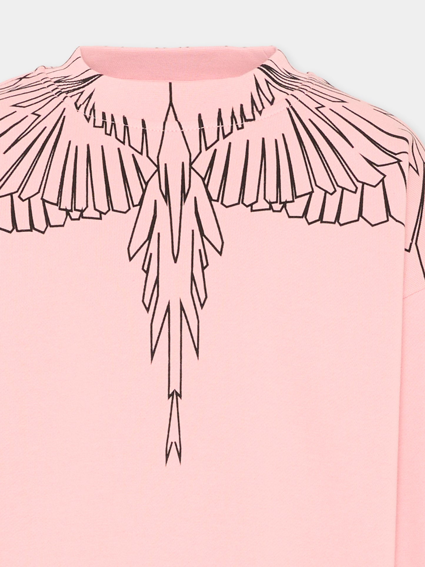 Felpa rosa per bambina con ali,County Of Milan Kids,F5CMJGSW101 BW008