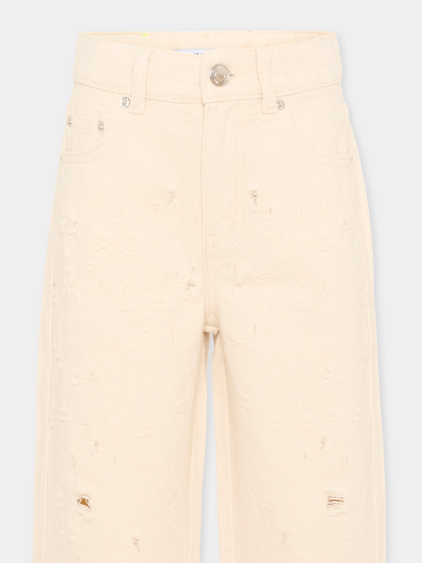 Ivory jeans for Boy with logo
