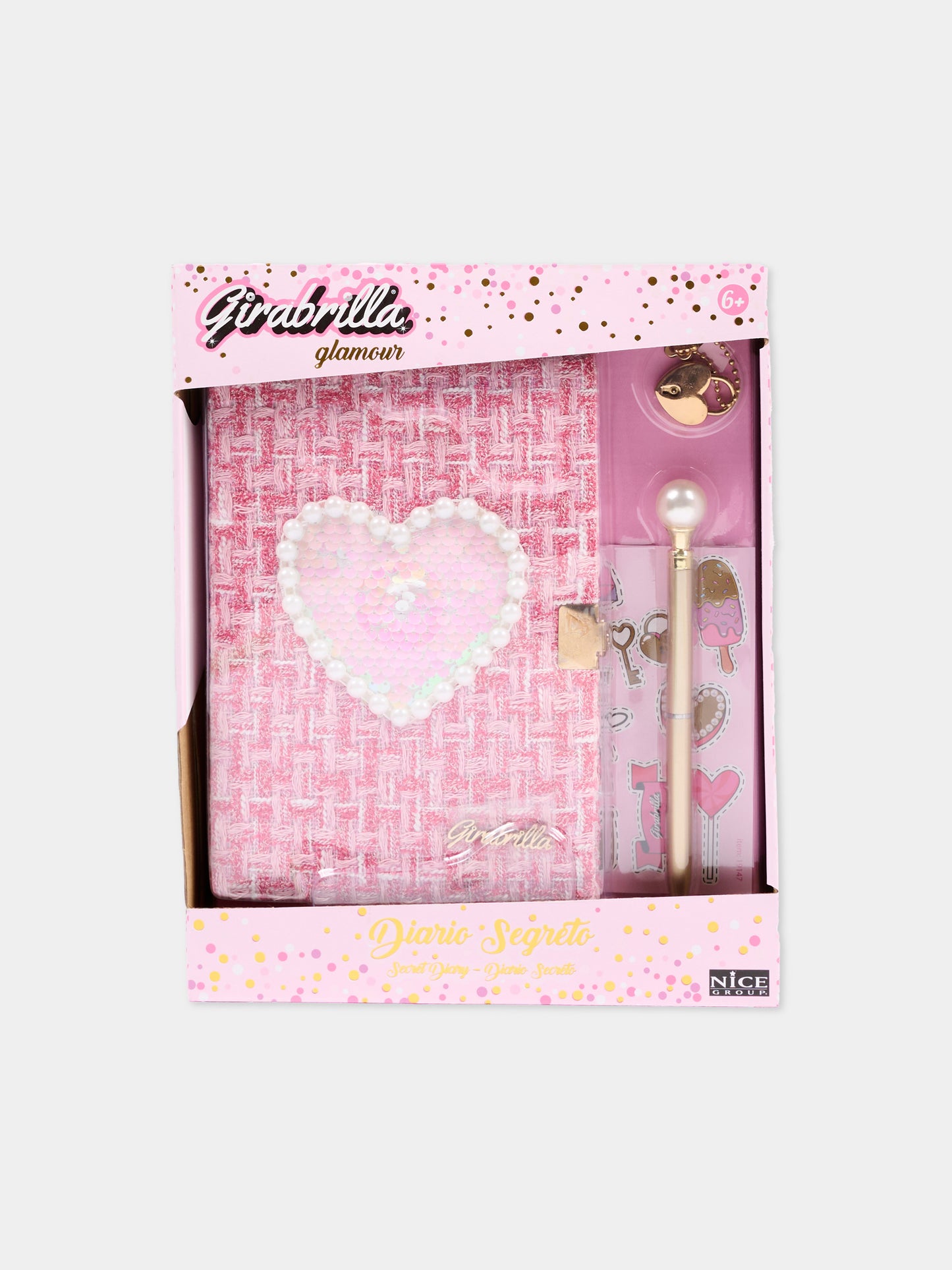 Set Accessori rosa per bambina con cuore,Girabrilla,19147