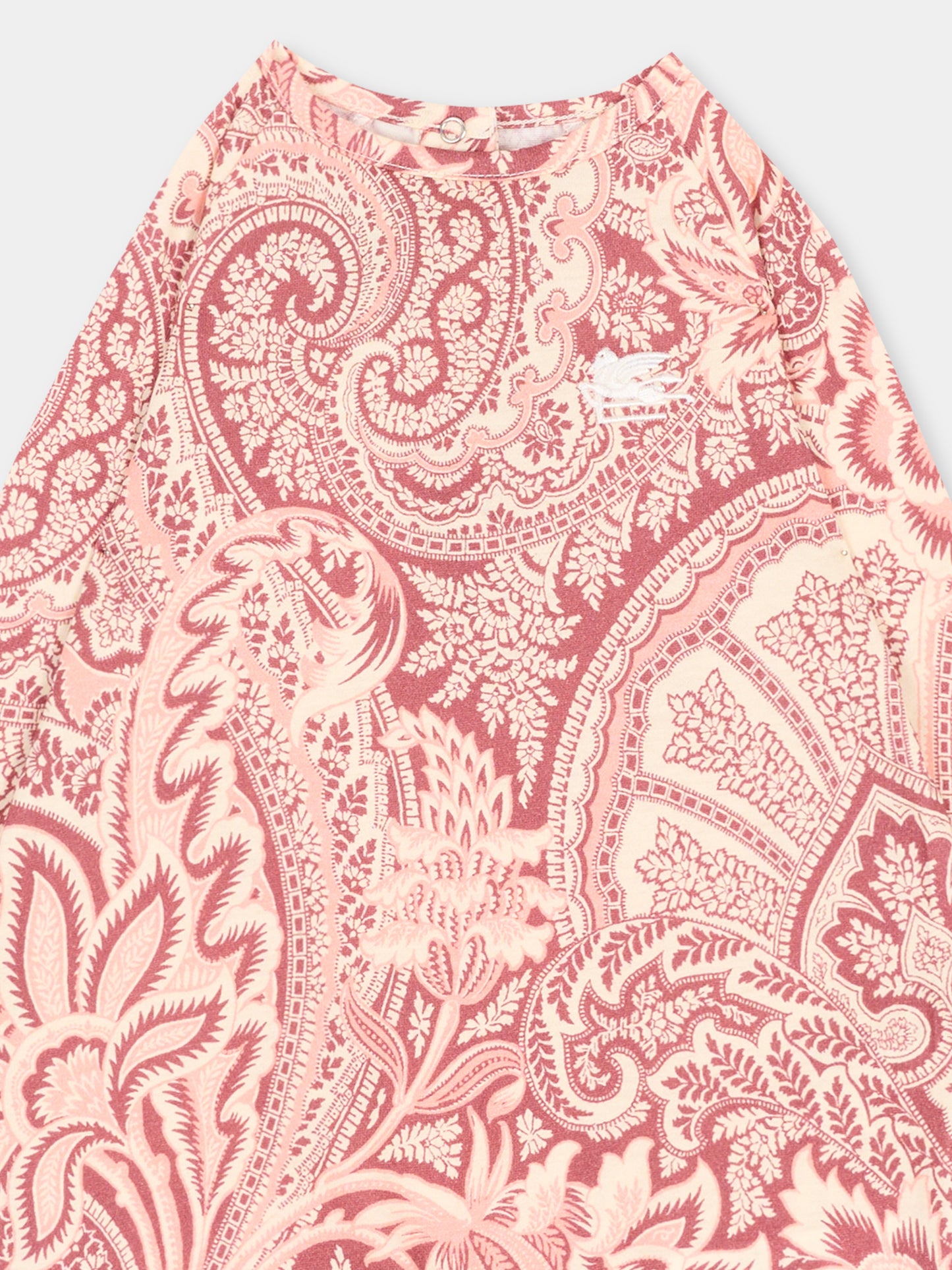 Set tutina rosa per neonati con stampa paisley,Etro,GXB540 Z3377 416RS
