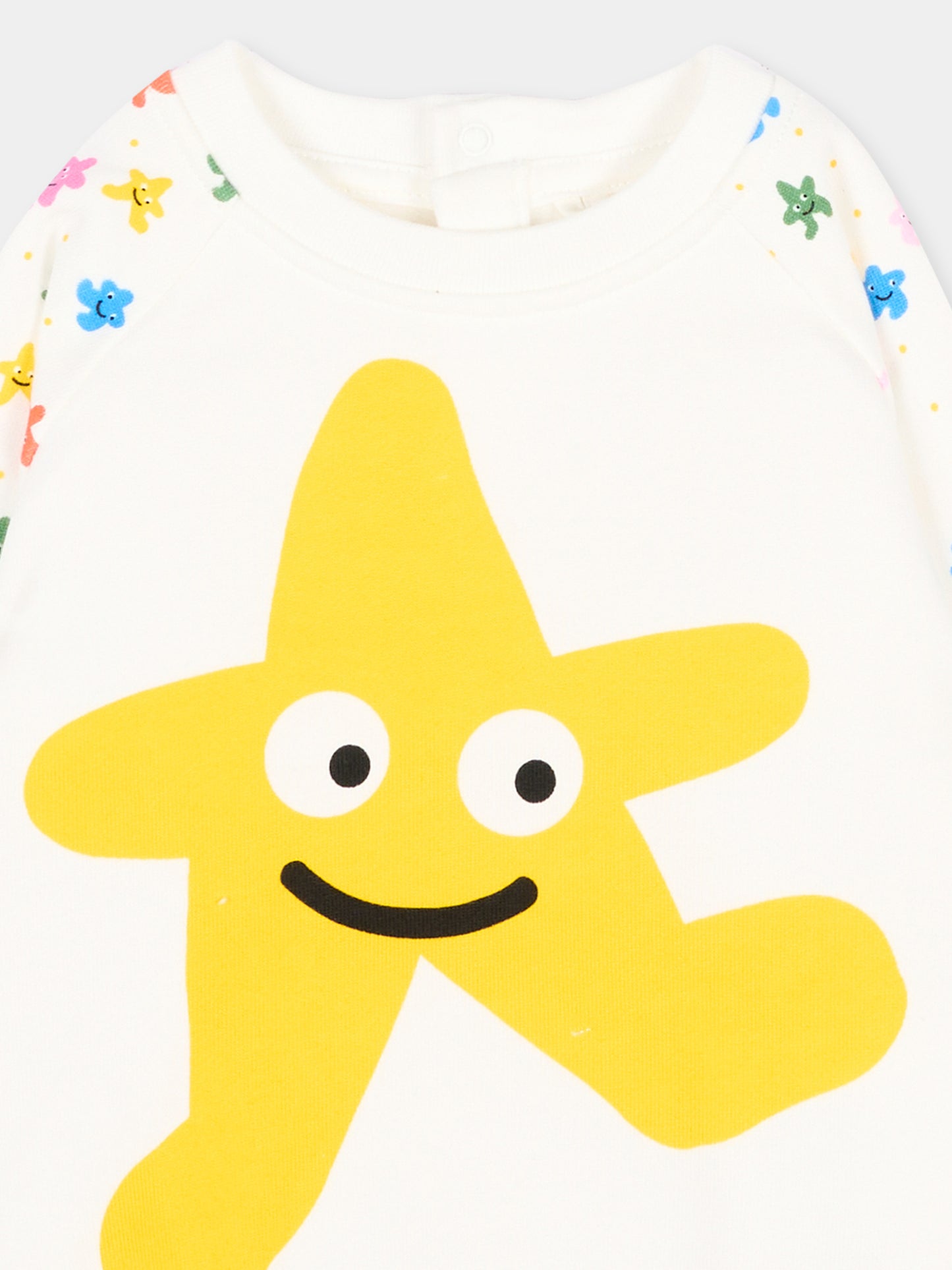 Felpa avorio per neonata con stelle,Stella Mccartney Kids,TX4050 Z3059 101
