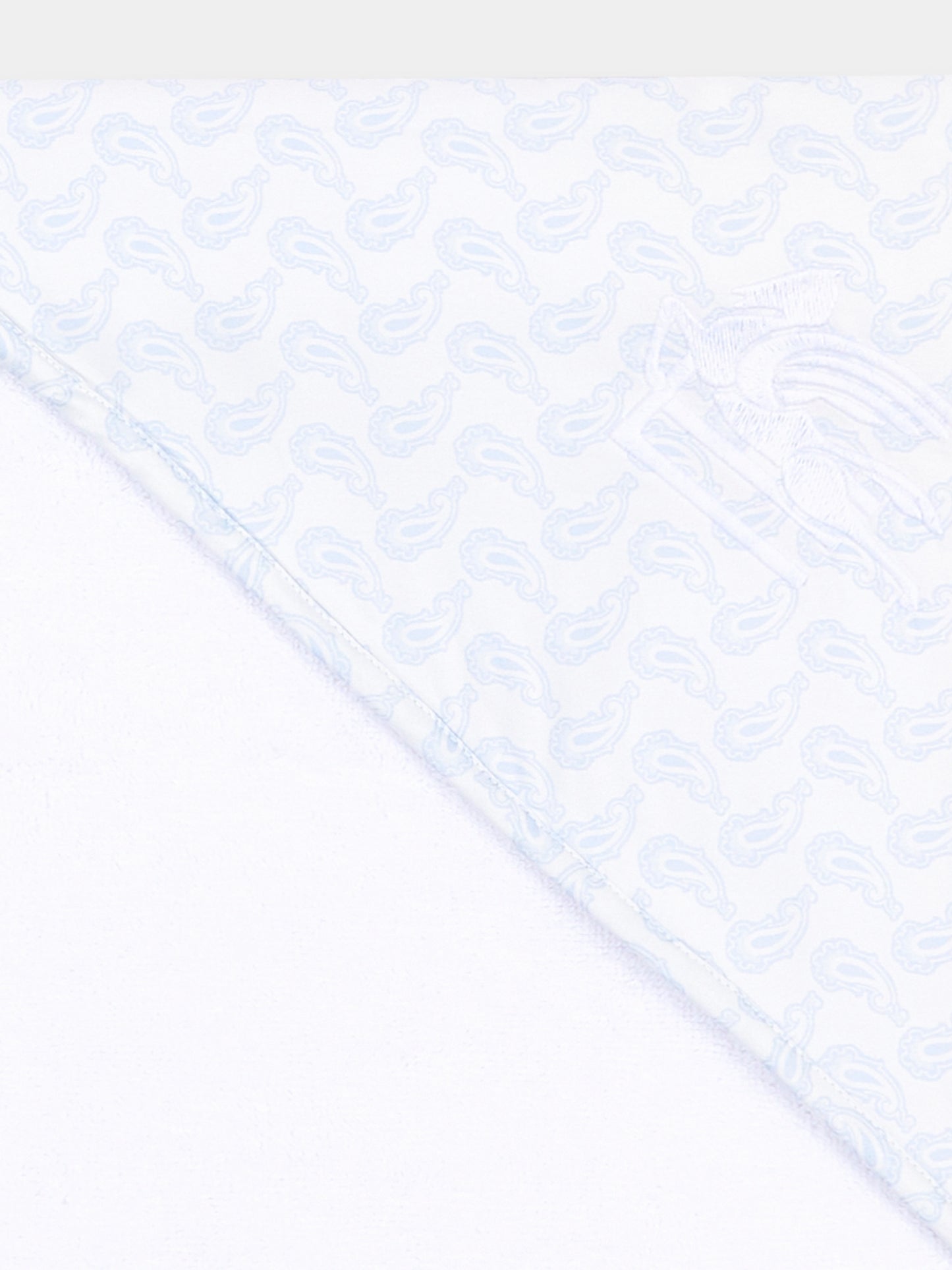 Accappatoio celeste per neonato con stampa paisley,Etro,GU0540 P0425 685CE