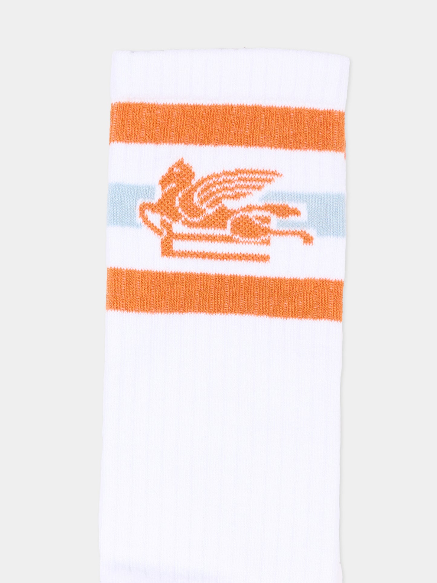 Calzino bianco per bambini con Pegaso,Etro,GU0B10 Z0396 100AR