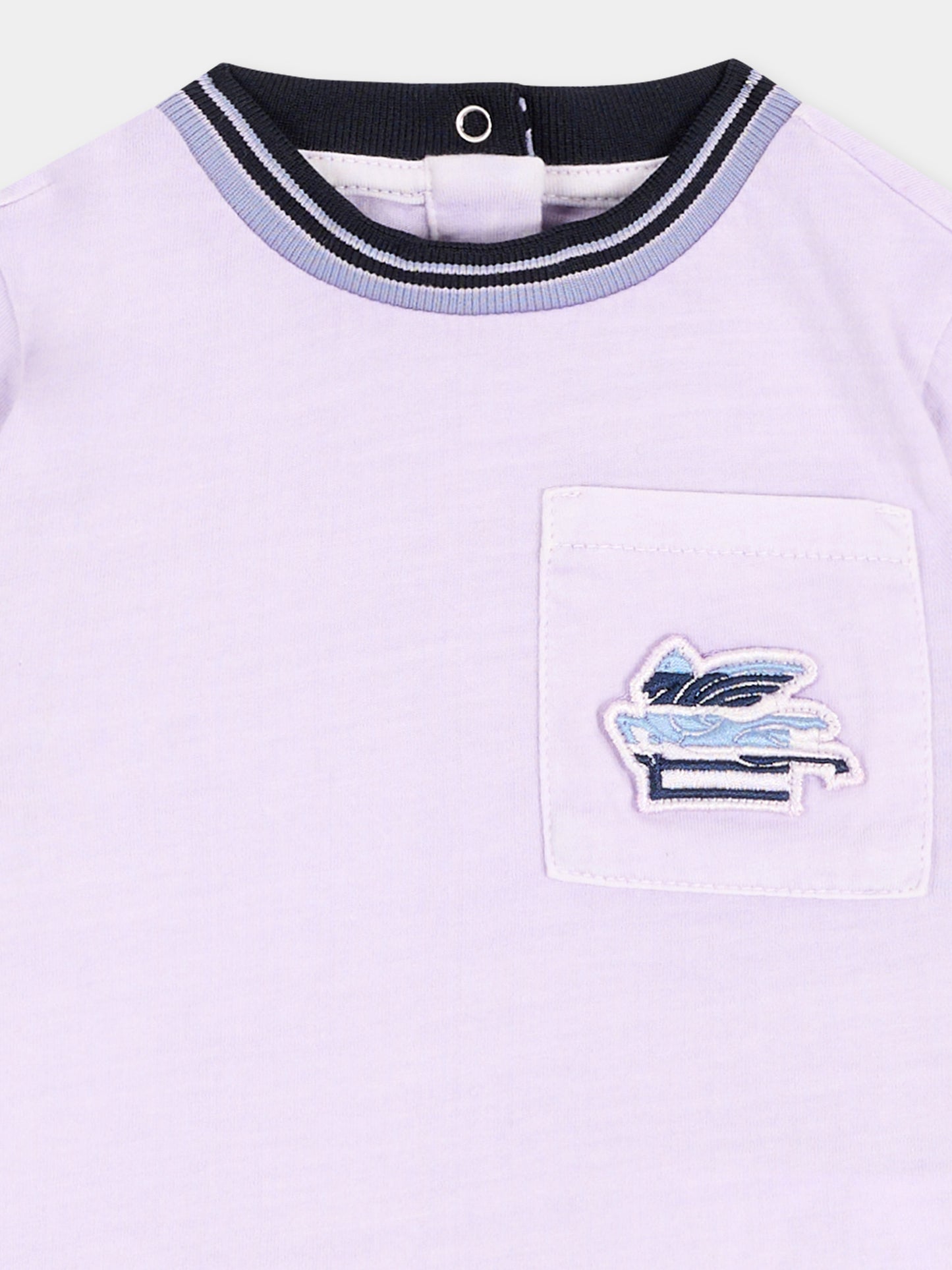 T-Shirt lilla per neonata con Pegaso,Etro,GV8551 Z2377 603