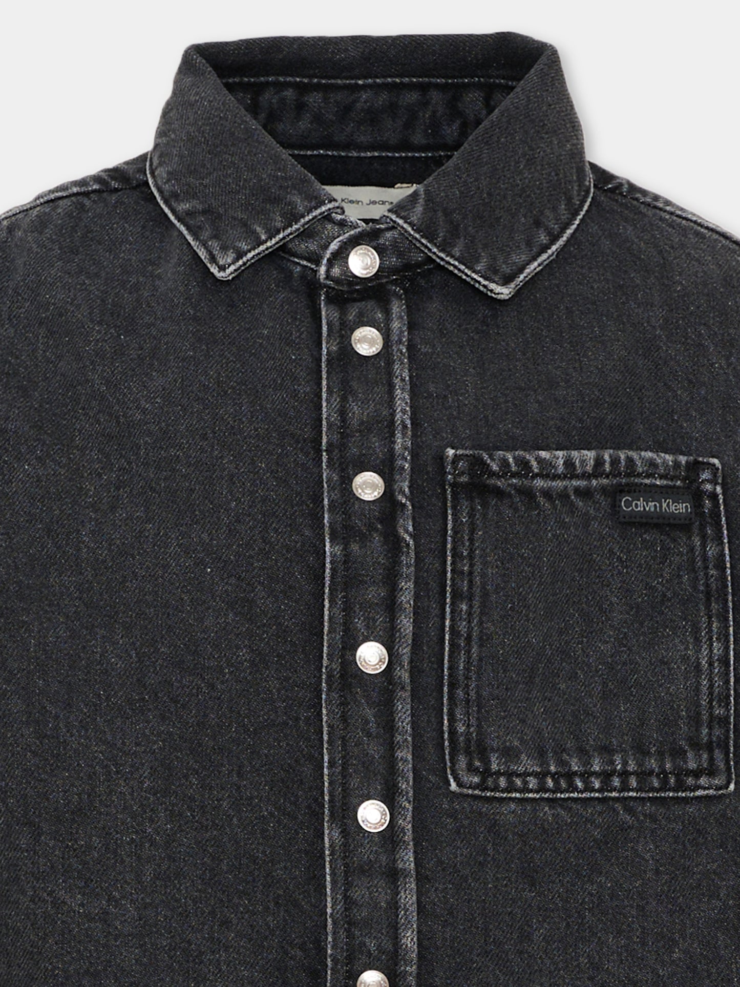 Camicia a manica lunga nero per bambino,Calvin Klein Kids,IB0IB02624 1BY