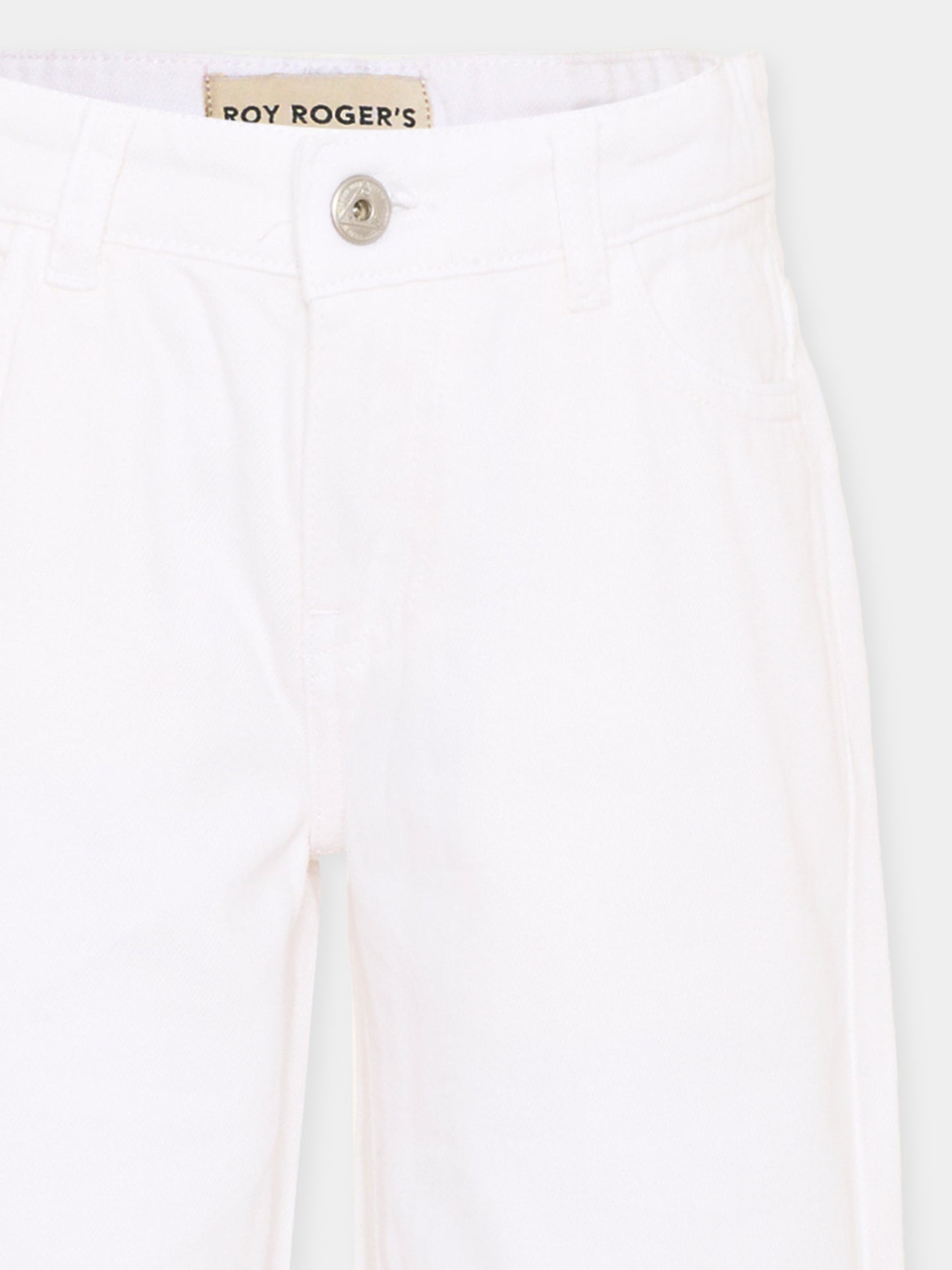 Jeans bianco per bambina gamba ampia,Roy Roger's Kids,RG181 0 113