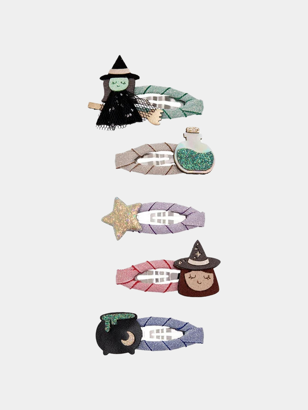 Set fermagli multicolor per bambina Halloween