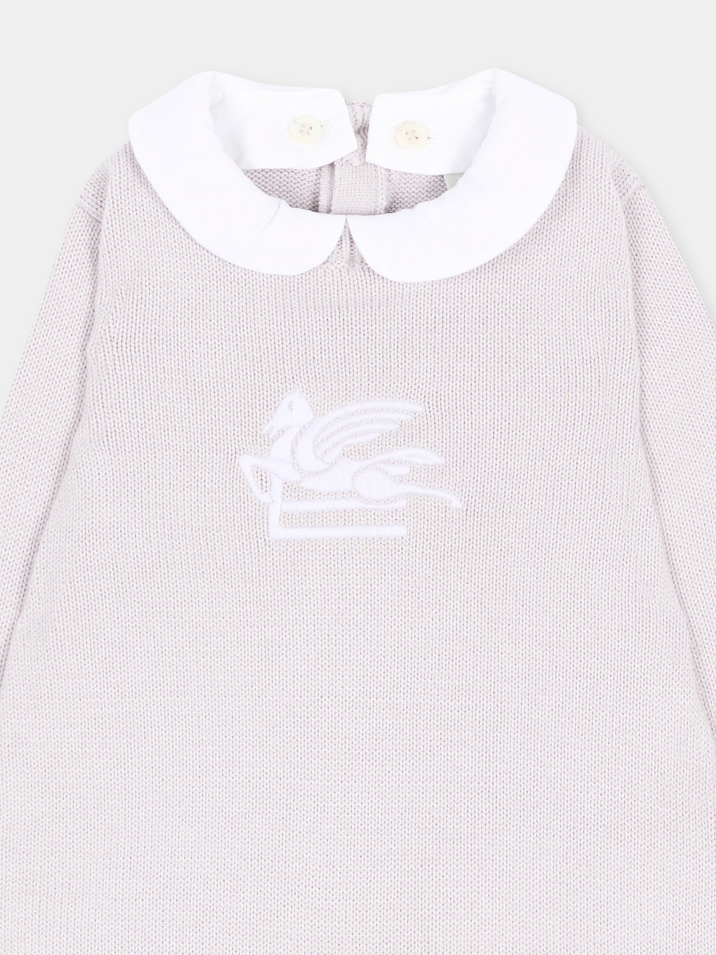 Pagliaccetto grigio per neonati con Pegaso,Etro,GUA590 X0006 900