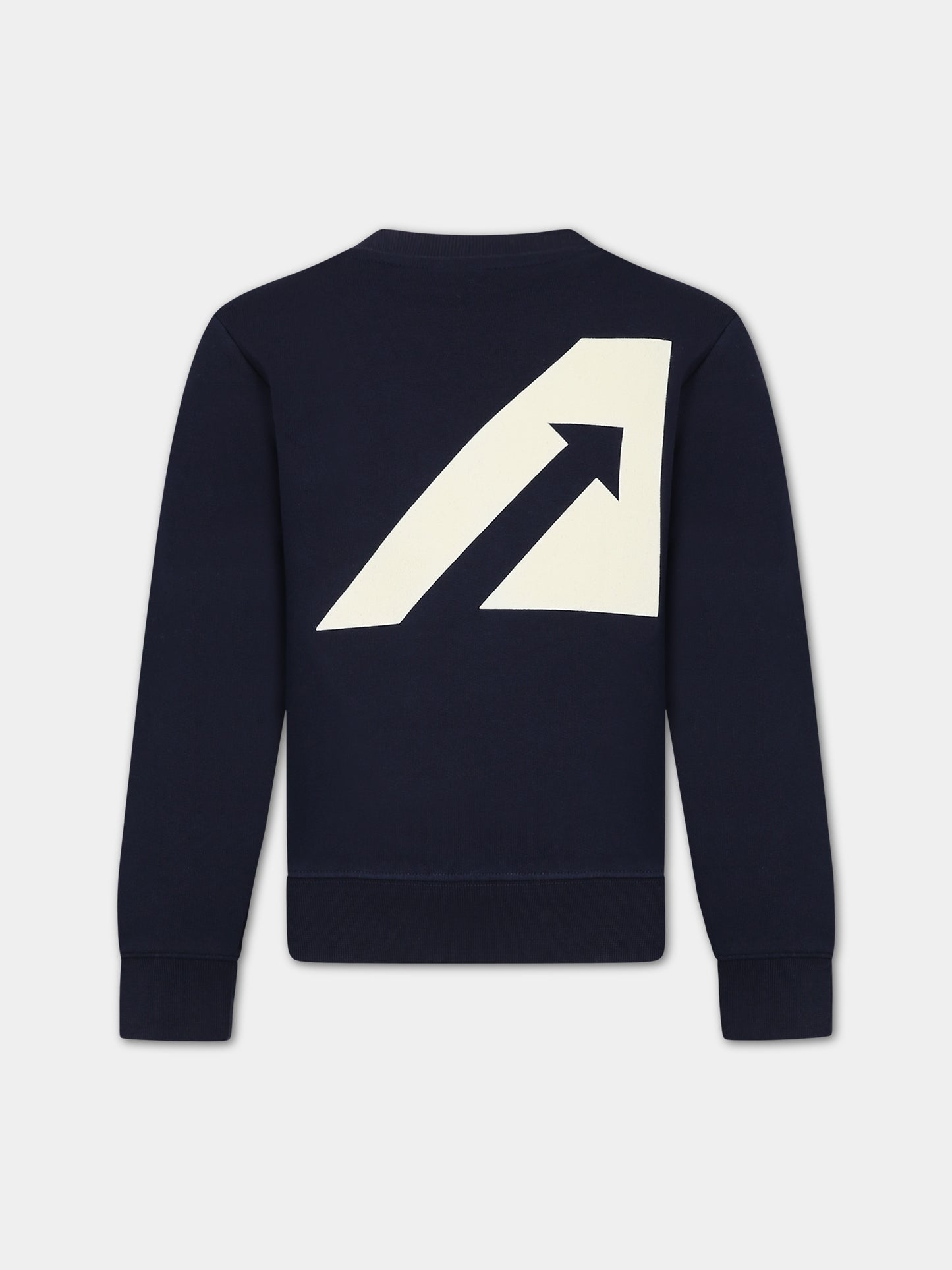 Felpa blu per bambini con logo ricamato,Autry,KSAK 008B