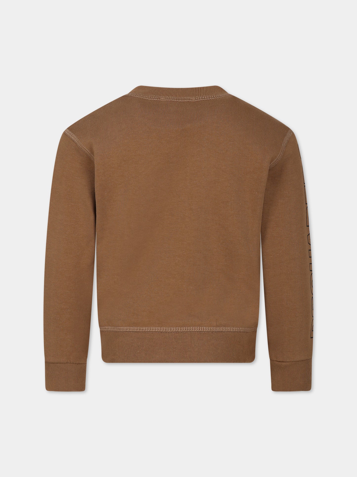 Felpa marrone per bambino con logo,Dsquared2,DQ1758 D003G D2S721U DQ769