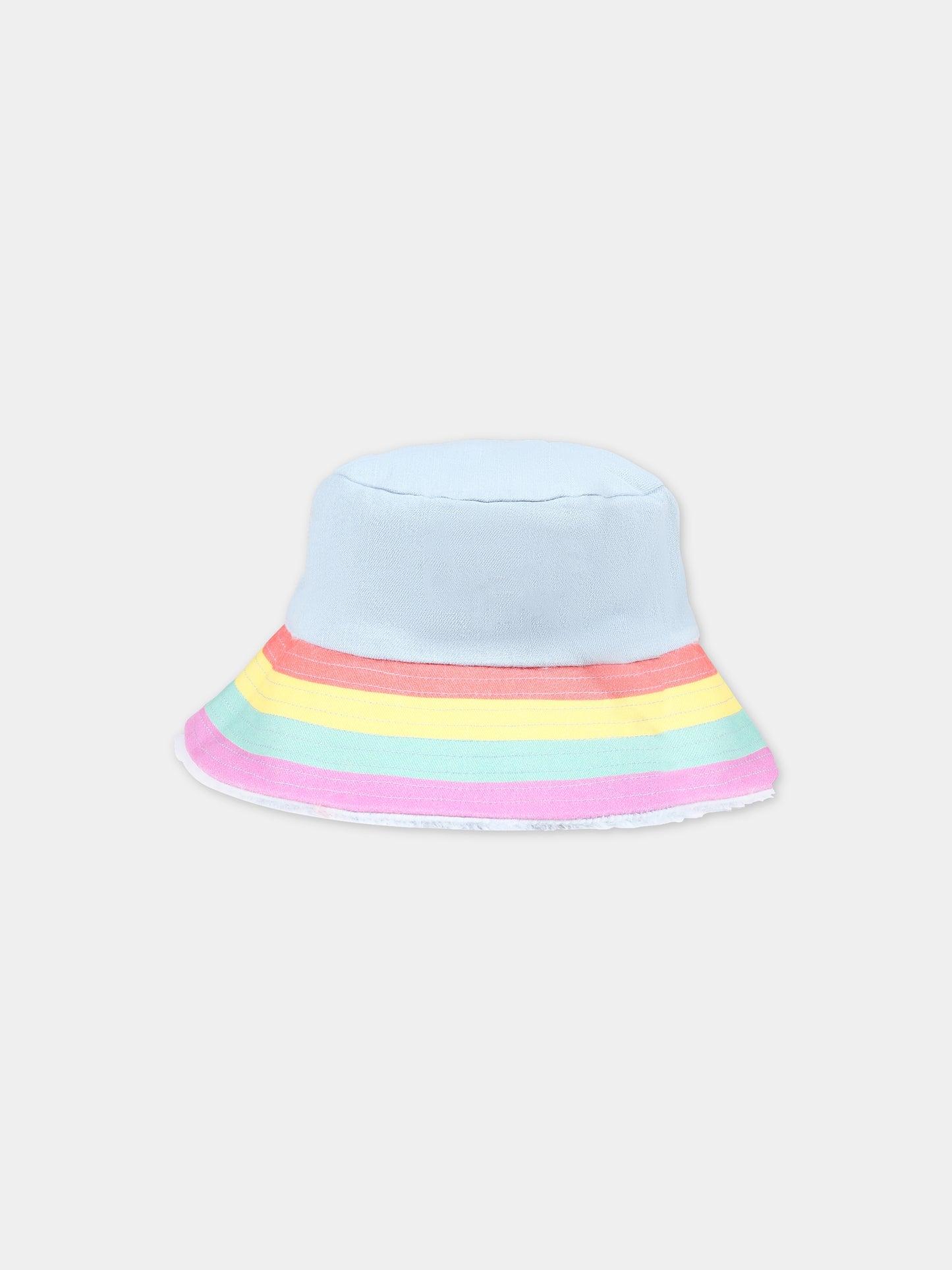 Cloche celeste reversibile per bambina con stelle,Stella Mccartney Kids,TT0A27 Z1284 602MC