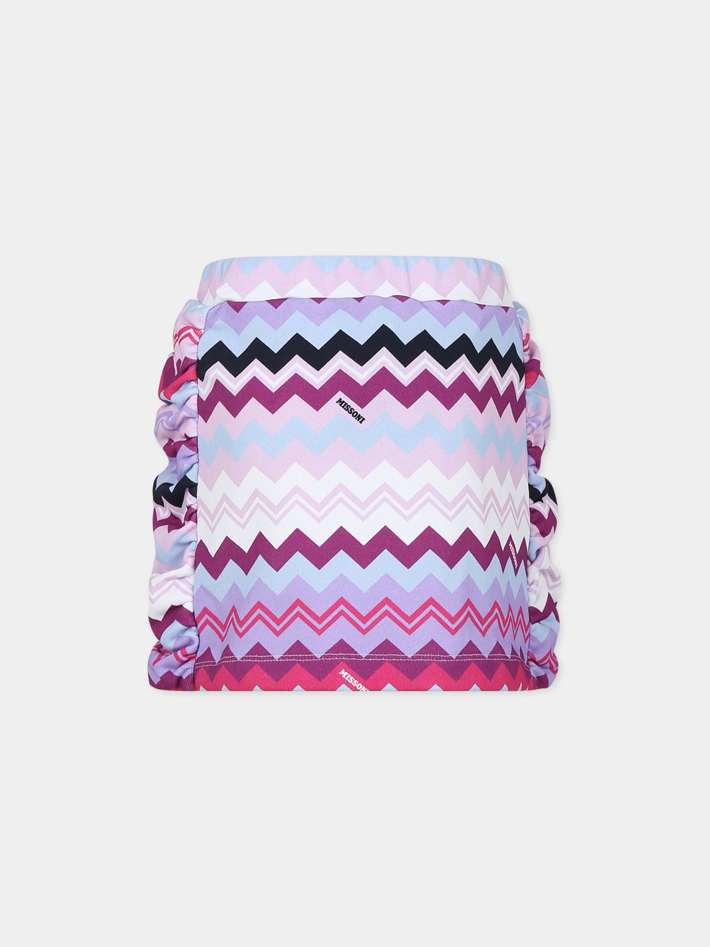 Gonna viola per bambina con logo,Missoni,MT7A10 F0121 579MC