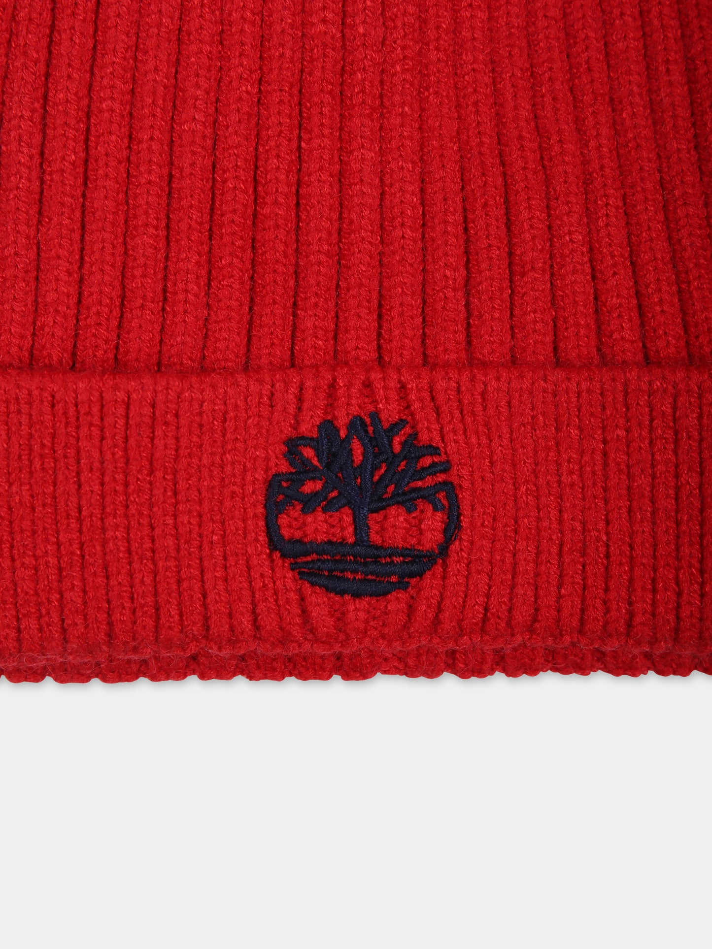 Berretto rosso per bambino con albero,Timberland,T60020 988