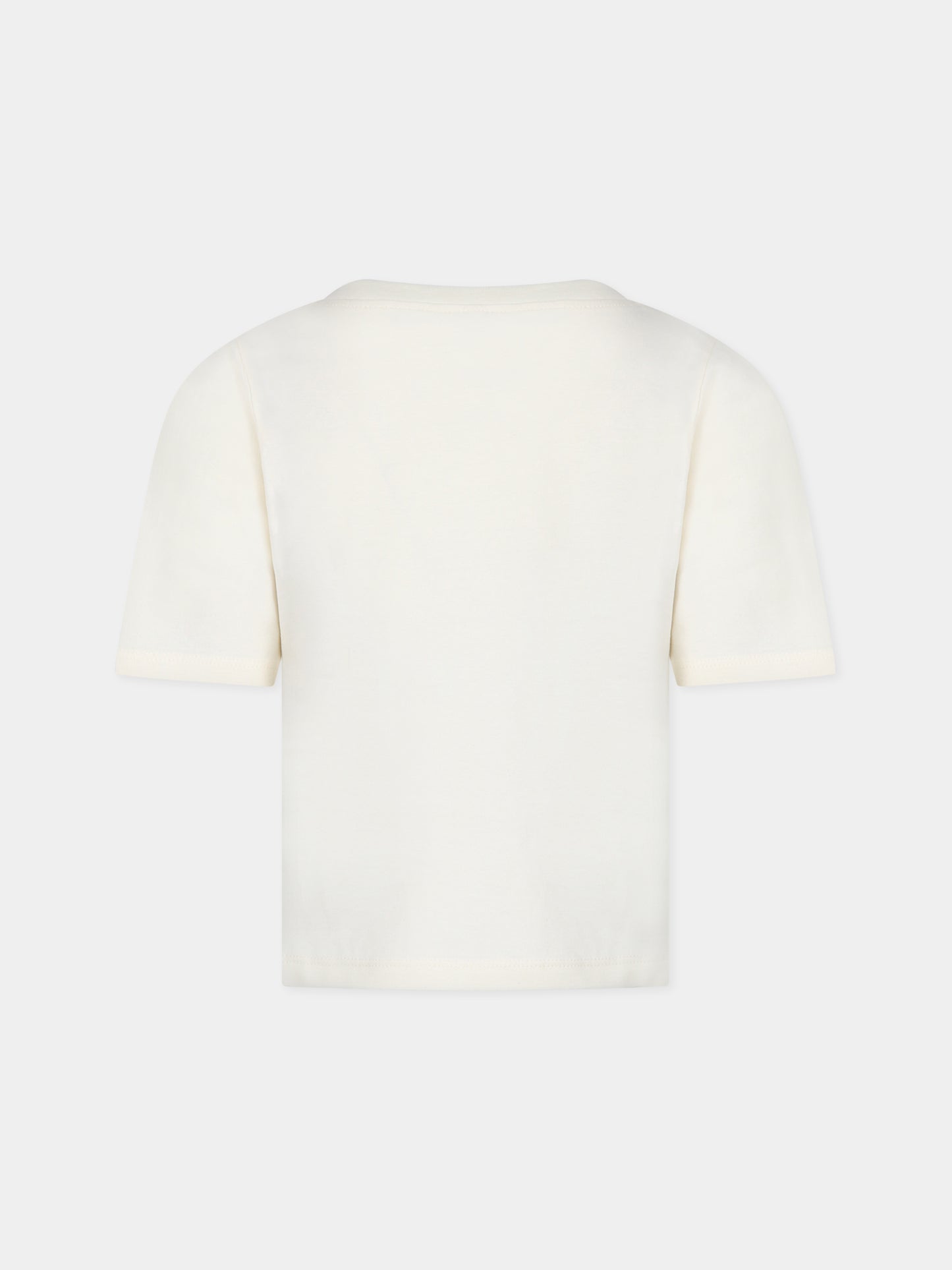 T-shirt avorio per bambina con logo e stampa,Zadig & Voltaire Kids,X15421 140