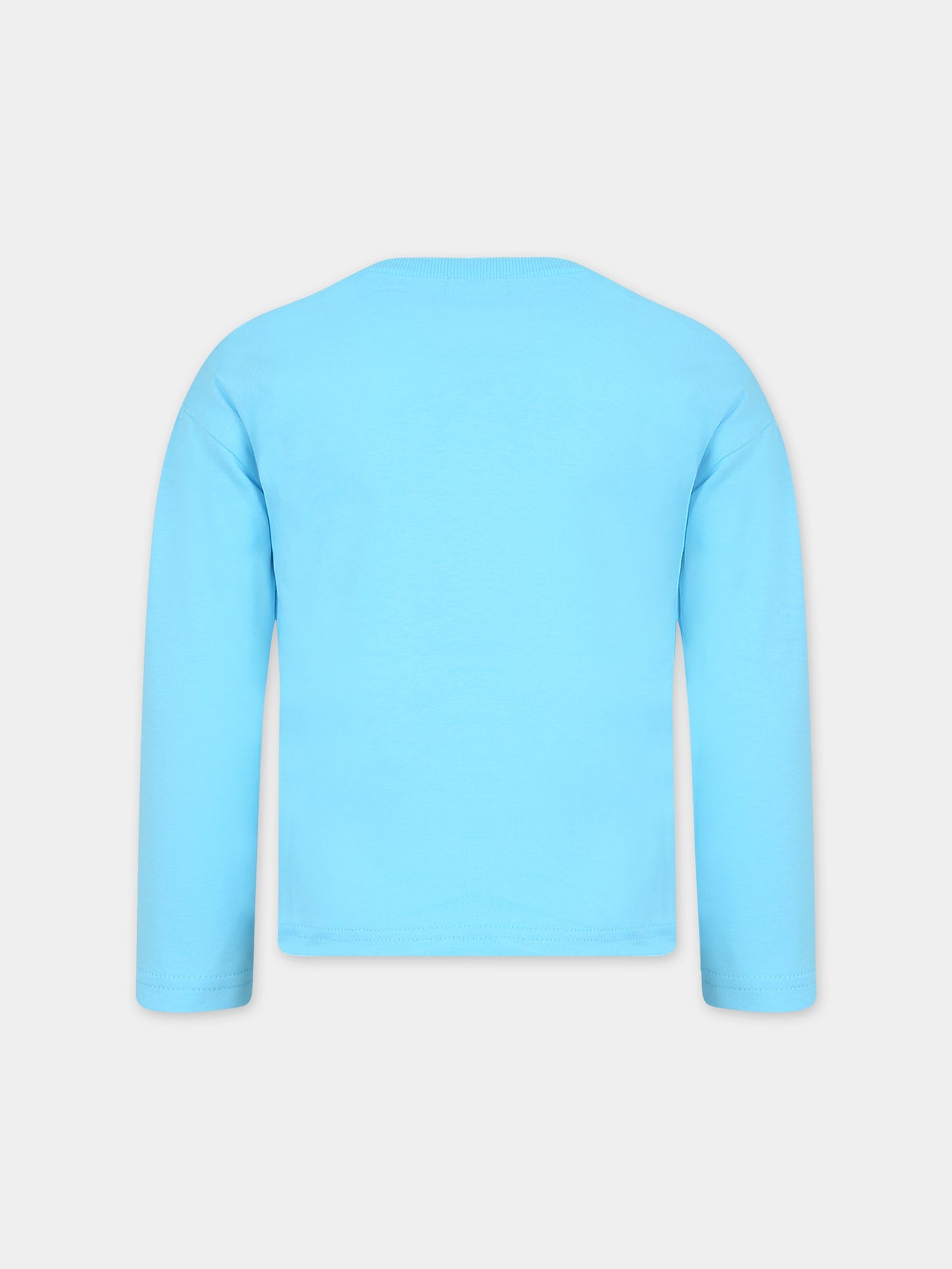 T-shirt azzurra per bambina con stampa,Billieblush,U15C04 77S