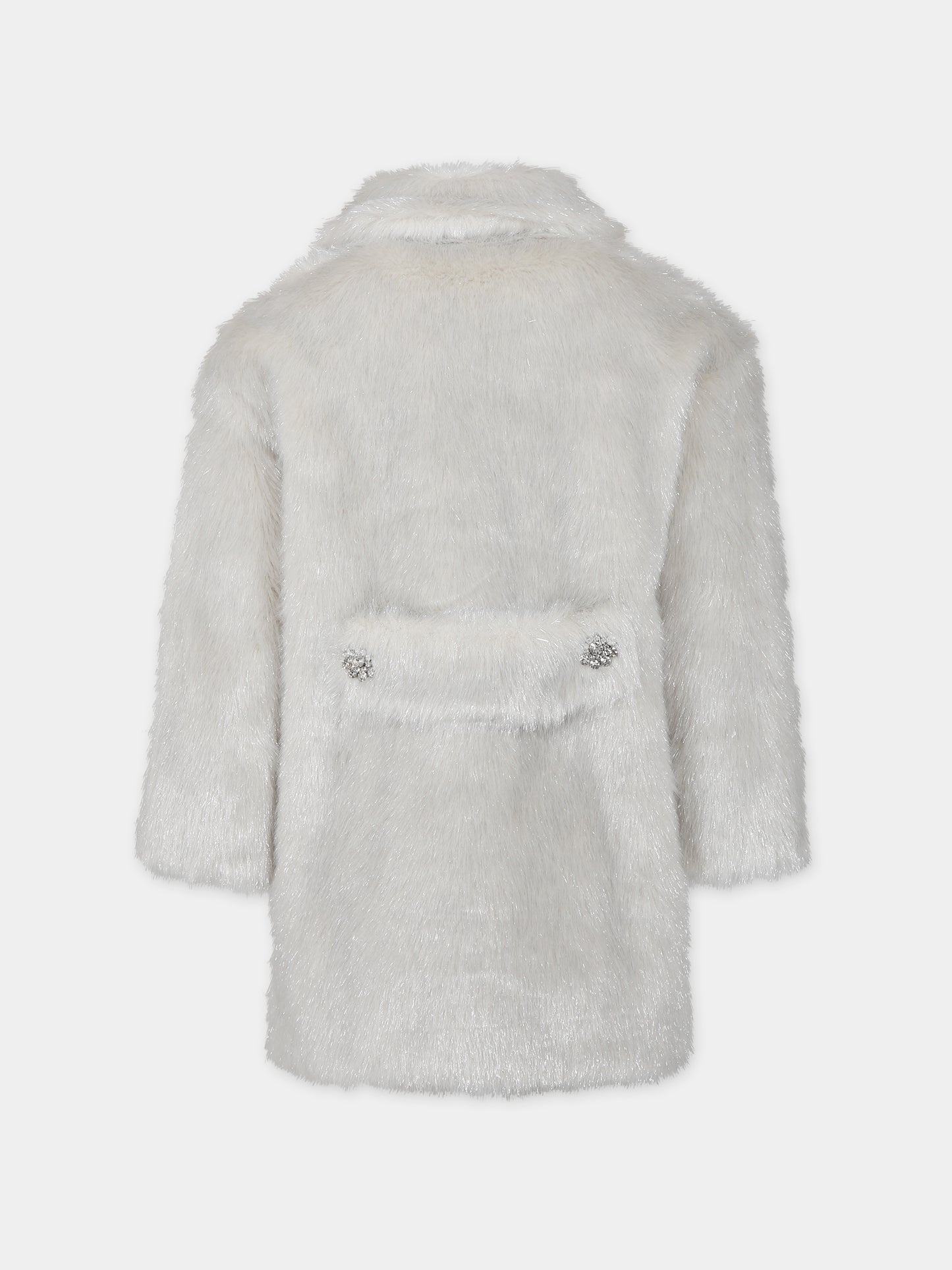 Ecopelliccia bianca per bambina,Philosophy,PFGB005 C PL065 0000