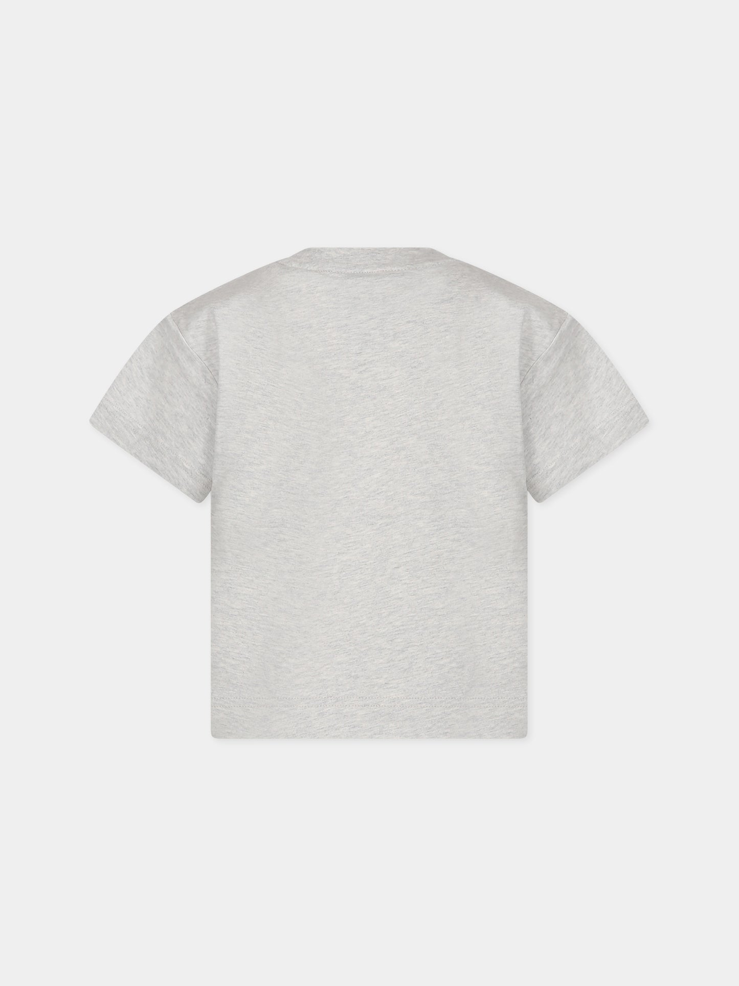 T-shirt grigia per bambino con logo e stampa,Burberry Kids,8069356