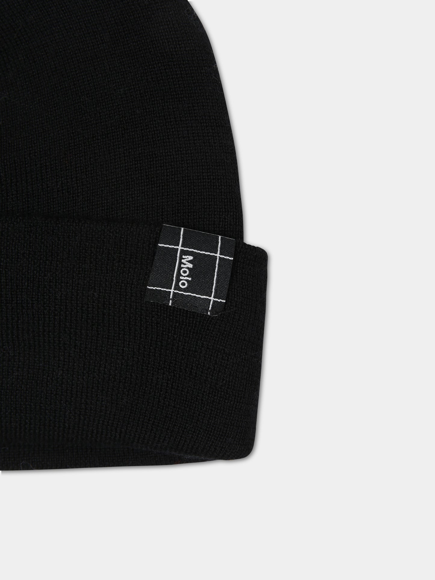 Berretto nero per bambini con logo,Molo,7W23S312 0099