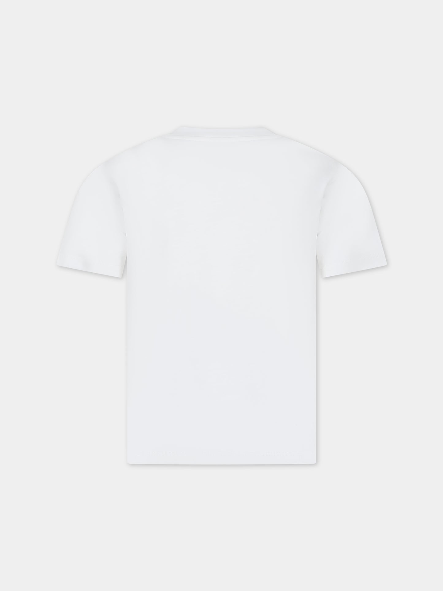 T-shirt bianca per bambina con logo,Bonpoint,W03GTSK00004 124