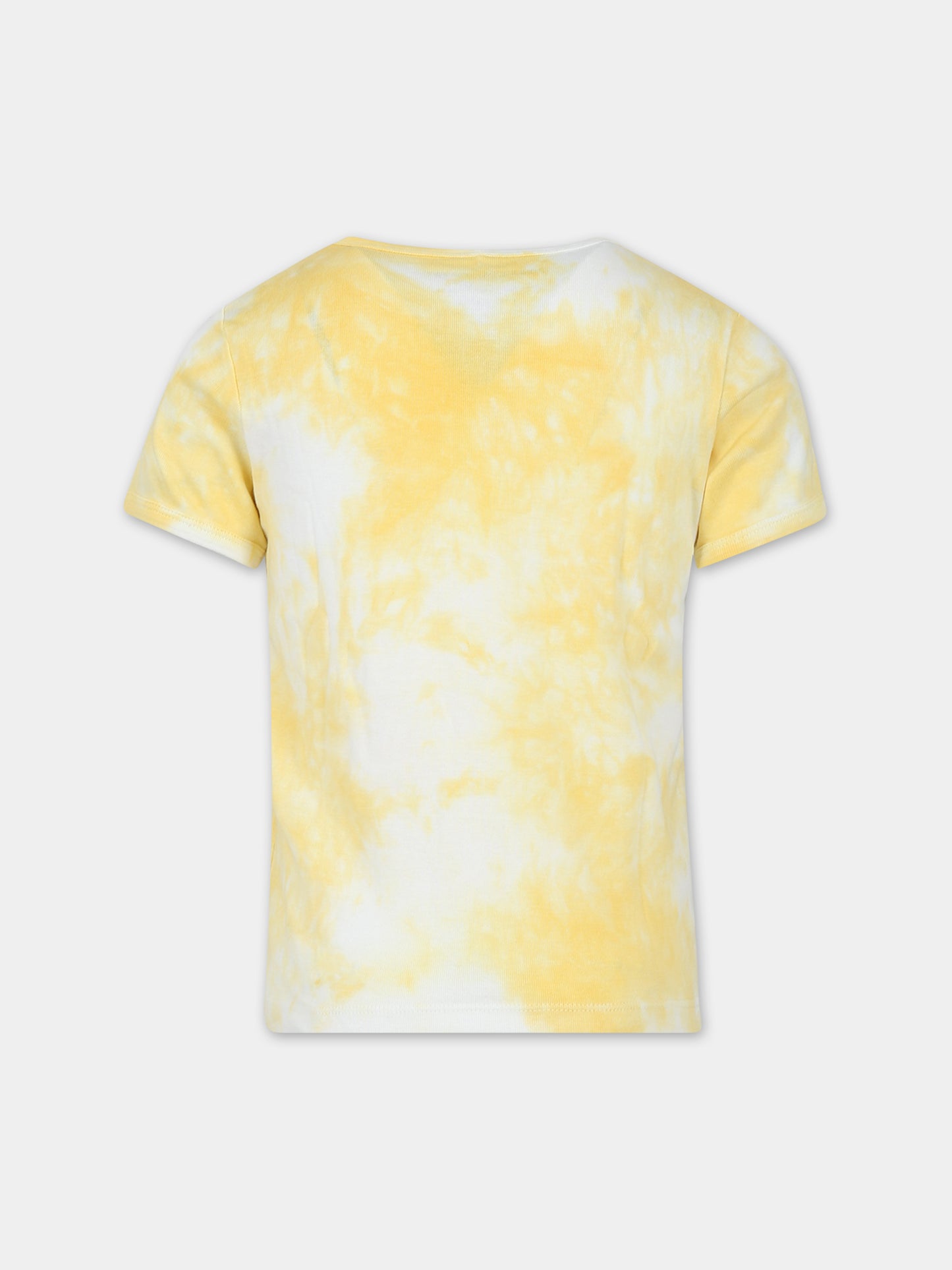 T-shirt gialla per bambini con colomba della pace,Mini Rodini,2382010123