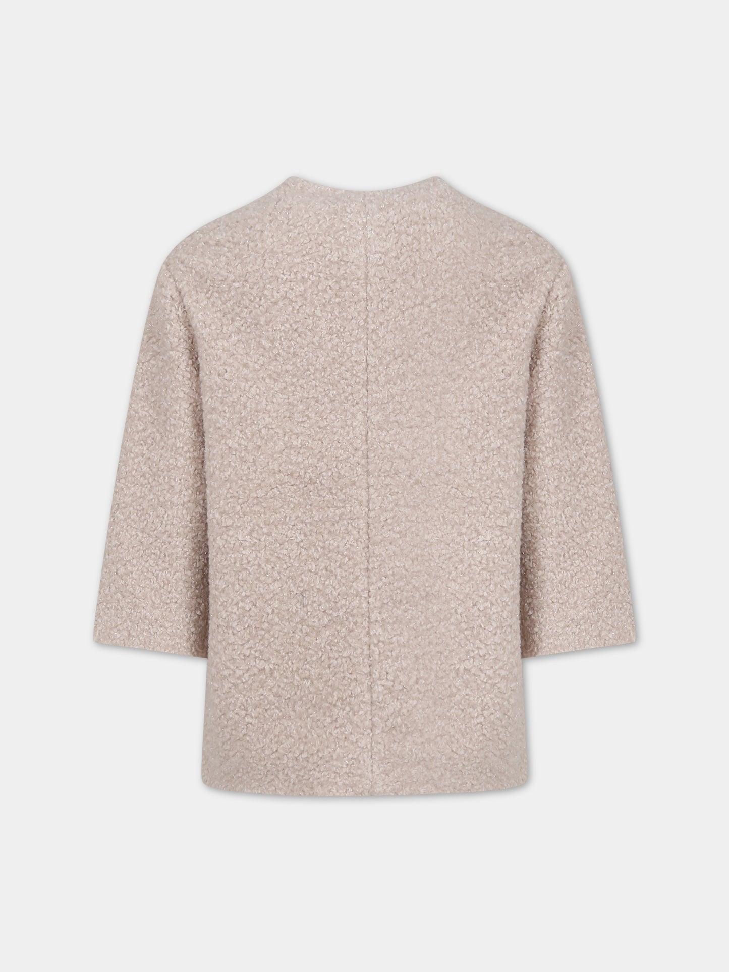 Ecopelliccia beige per bambina,Caffe' D'orzo,ZT2A60 U0092 108