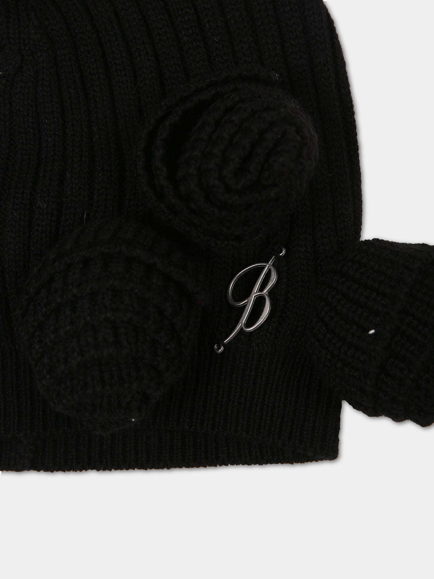 Cappello nero per bambina,Blumarine Baby,IF3180 22222