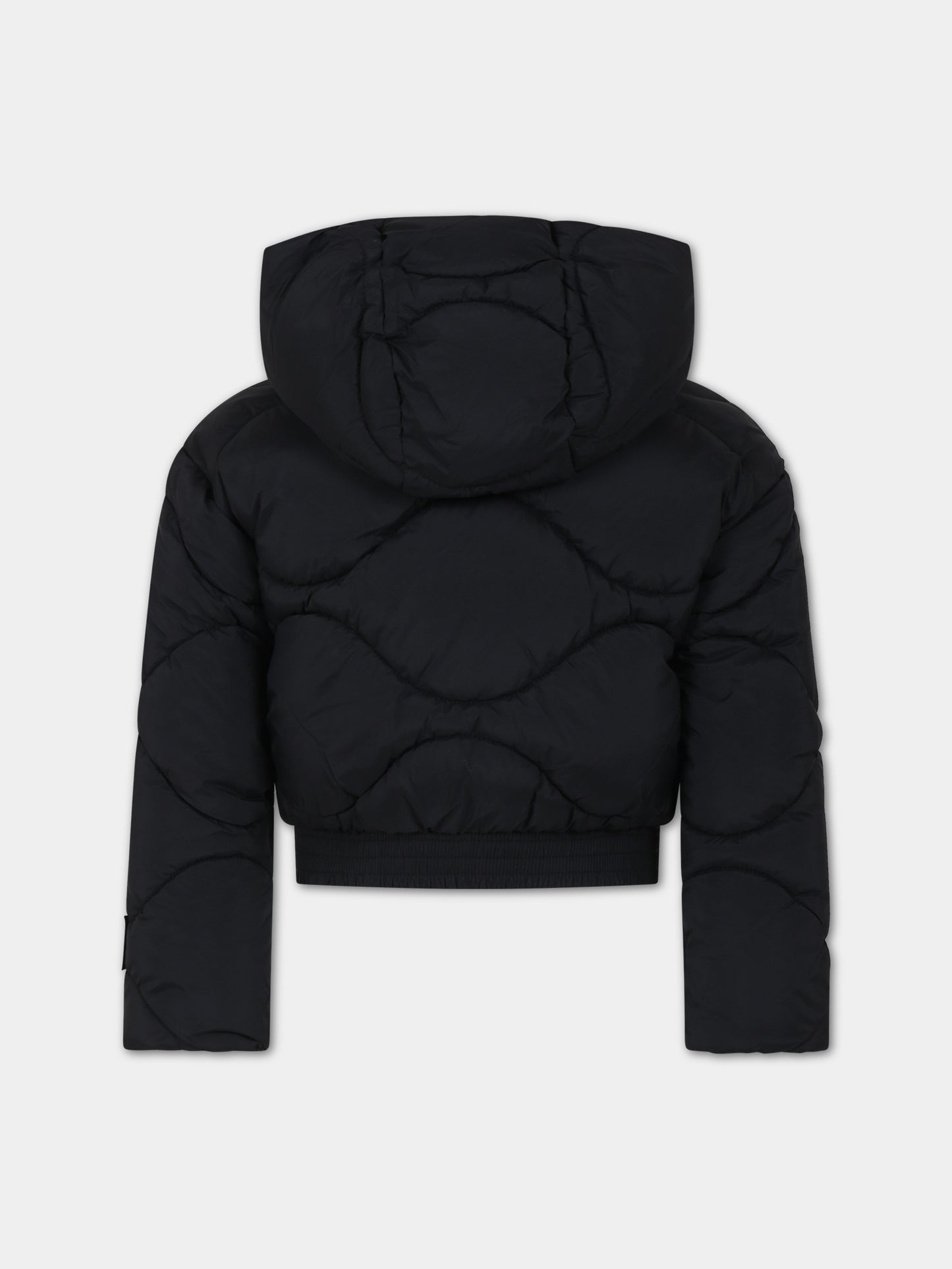 Piumino nero per bambina con logo,Calvin Klein Kids,23WMCKIG0IG02245 BEH