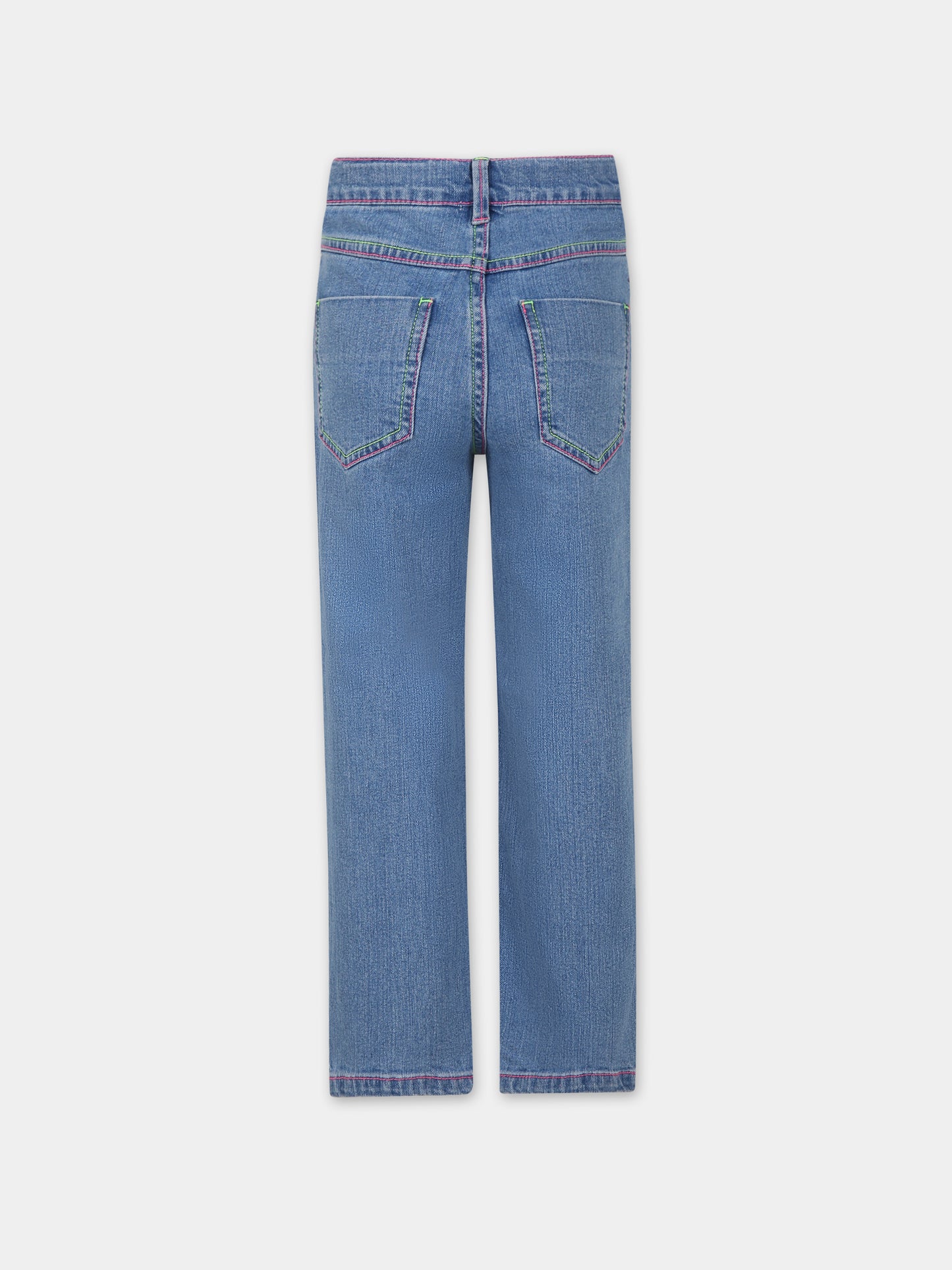 Jeans blu per bambina con superoine,Billieblush,U14693 Z10