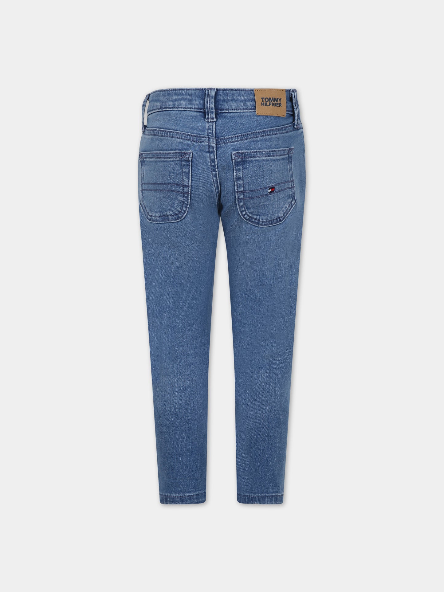 Jeans in denim per bambino con logo,Tommy Hilfiger Junior,23FMTHKB0KB08686J 1A6