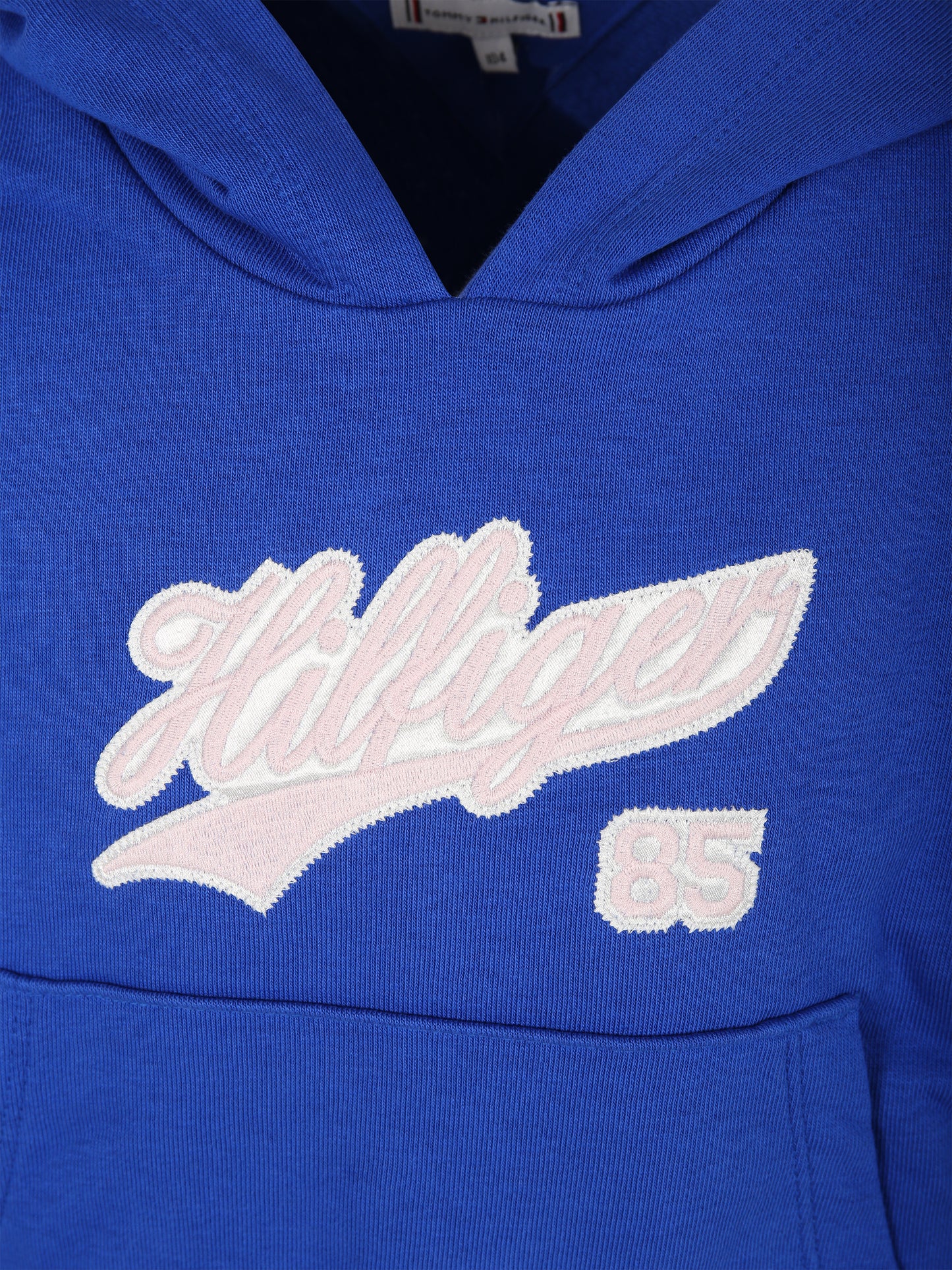 Felpa azzurra per bambina con stampa logo,Tommy Hilfiger Junior,23FMTHKG0KG07721J C66