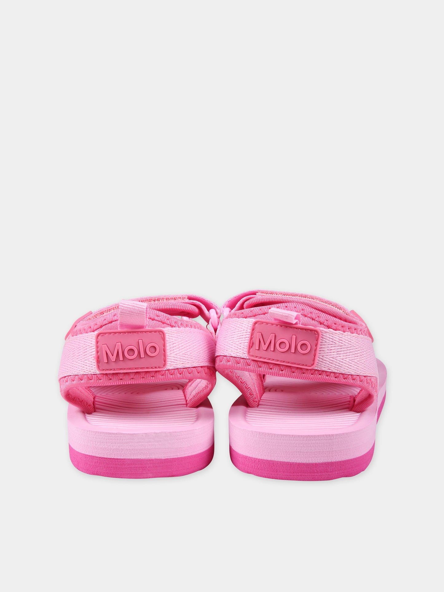 Sandali fucsia per neonata con logo,Molo,7S24U303 8854