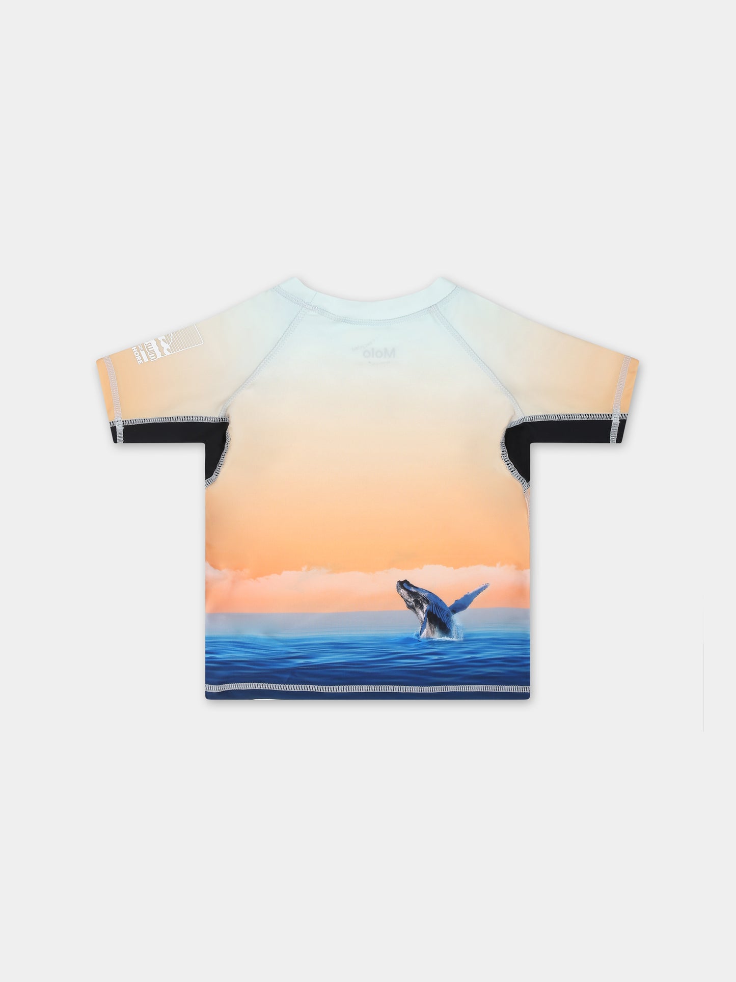 T-shirt arancione anti UV per neonato con delfini,Molo,8S24P203 3421