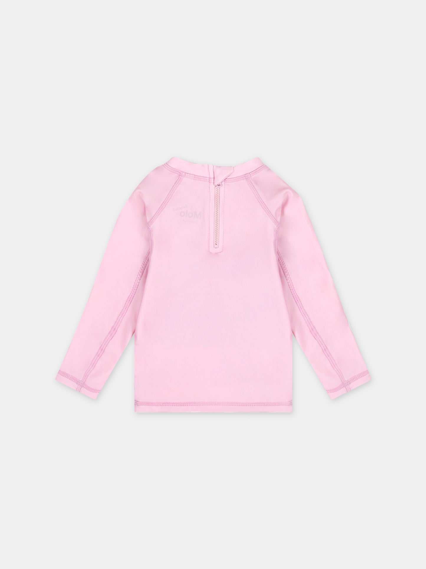 T-shirt anti UV rosa per neonata con smile,Molo,8S24P607 3401