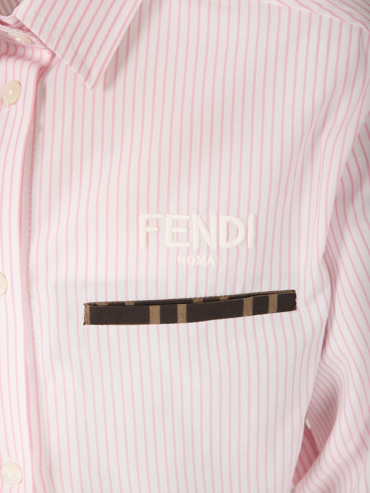 Camicia rosa per bambina con logo,Fendi Kids,JFC107 AQSI F0QE5