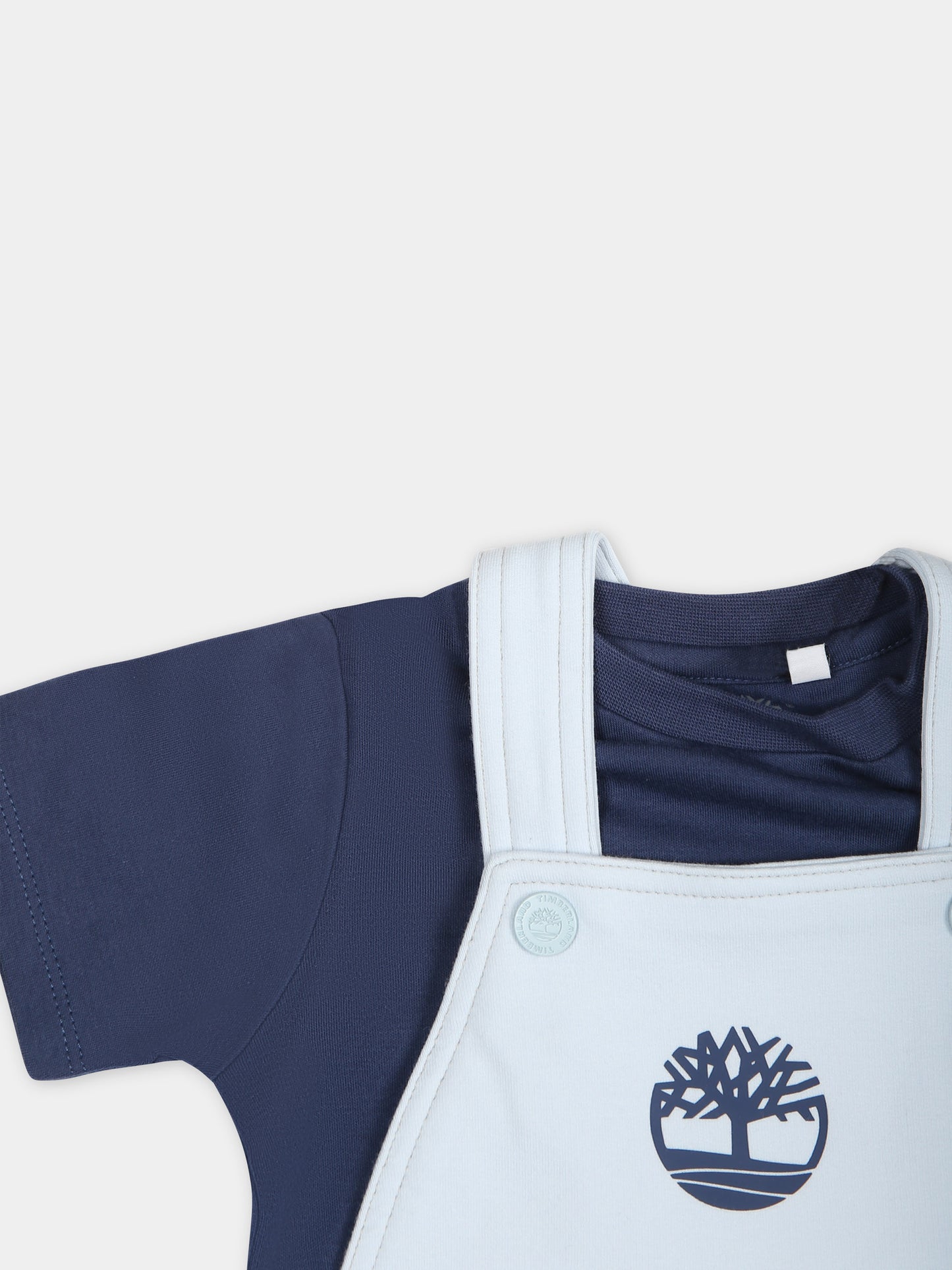 Salopette blu per neonato con logo,Timberland,T60179 77X