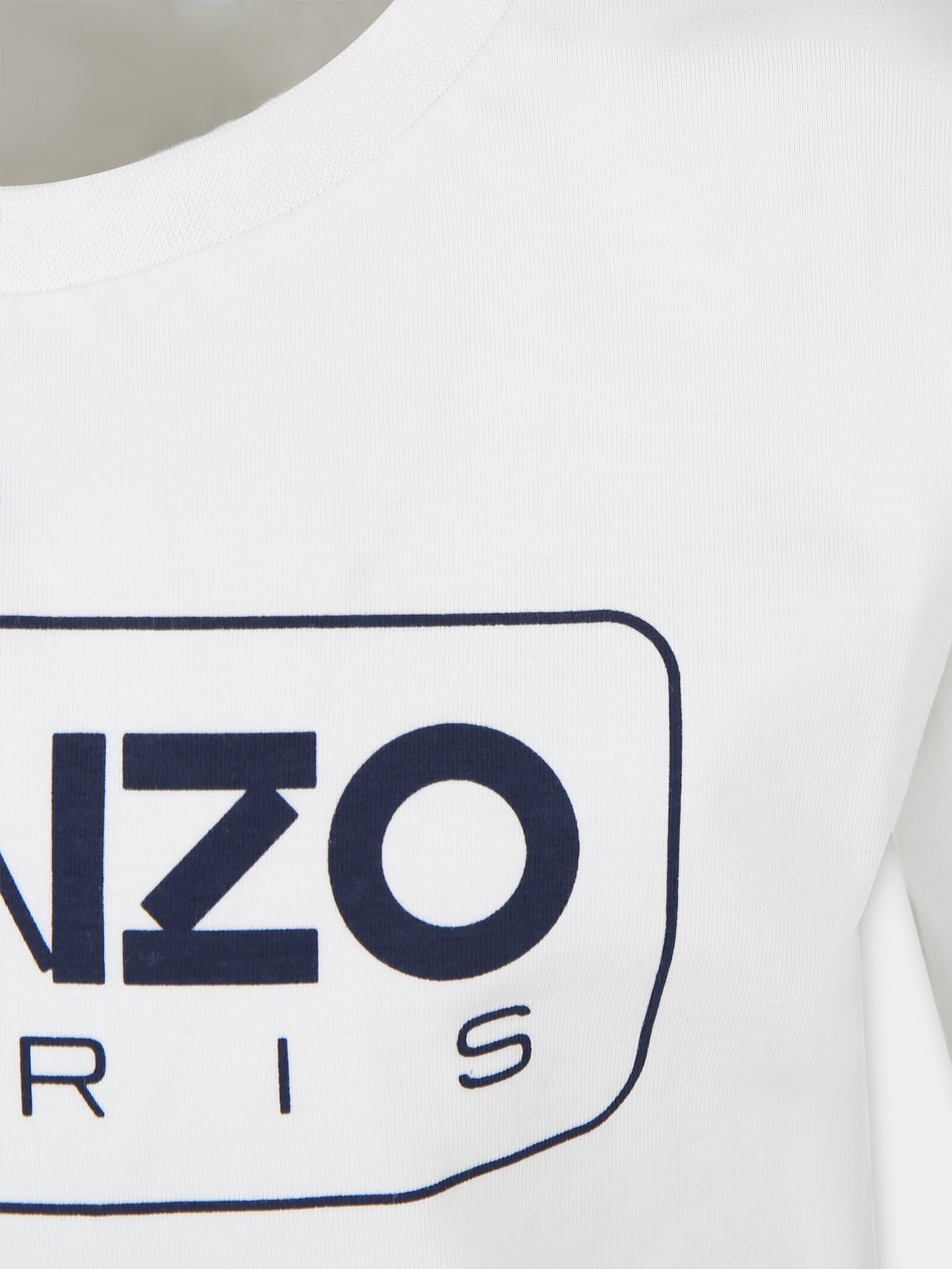 T-shirt avorio per bambini con logo,Kenzo Kids,K60340 12P