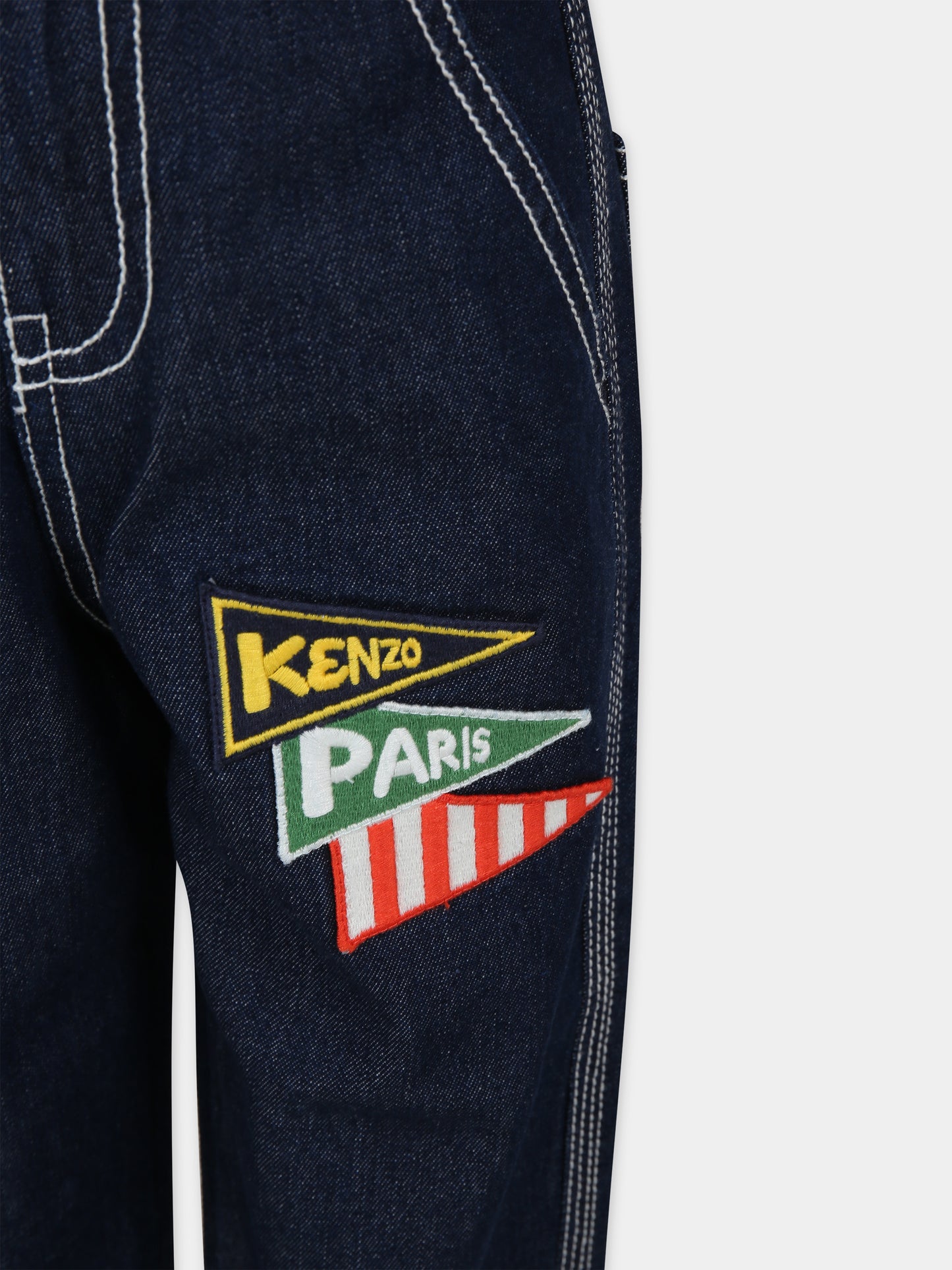 Denim jeans for boy with logo,Kenzo Kids,K60369 Z35
